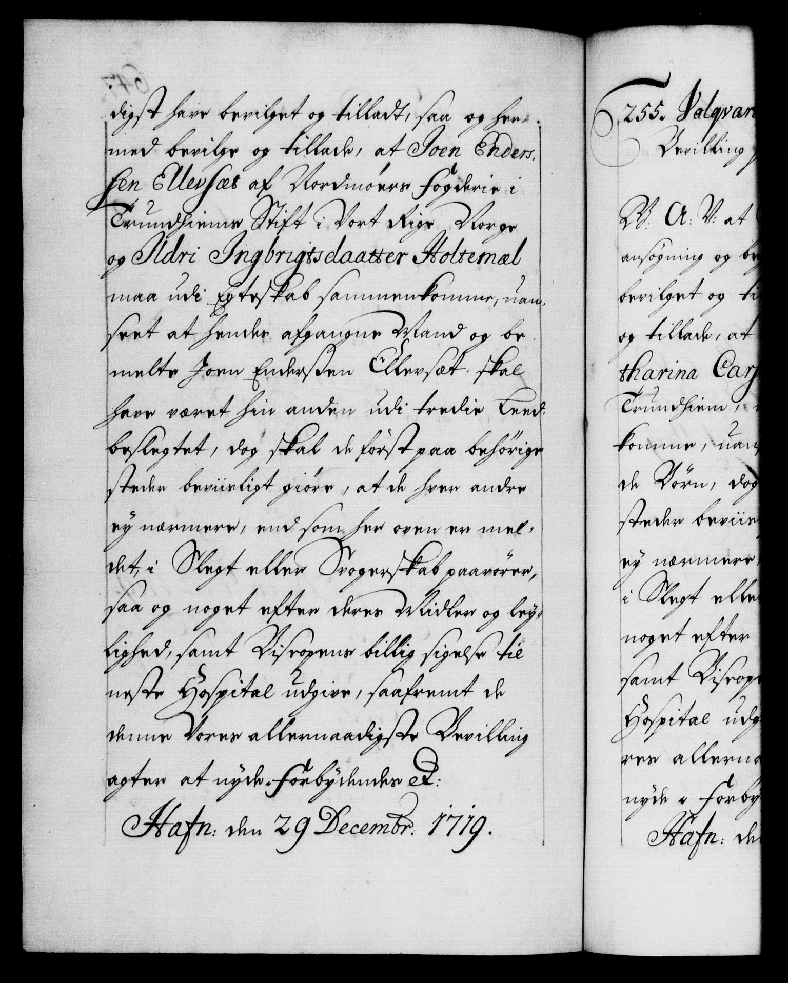 Danske Kanselli 1572-1799, AV/RA-EA-3023/F/Fc/Fca/Fcaa/L0022: Norske registre, 1716-1719, p. 647b