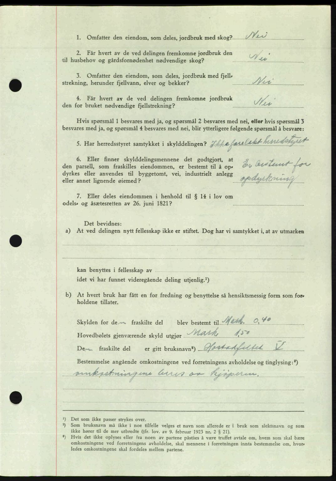 Romsdal sorenskriveri, AV/SAT-A-4149/1/2/2C: Mortgage book no. A30, 1949-1949, Diary no: : 2303/1949