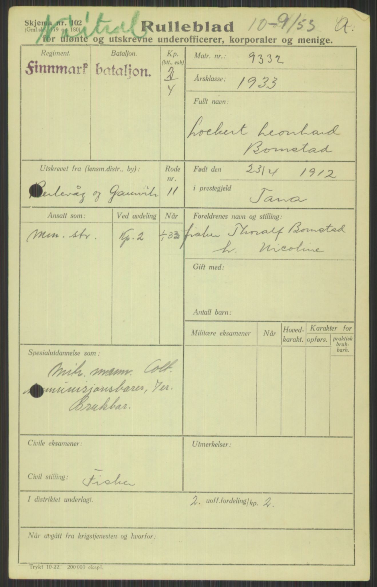 Forsvaret, Varanger bataljon, AV/RA-RAFA-2258/1/D/L0440: Rulleblad for fødte 1892-1912, 1892-1912, p. 1545