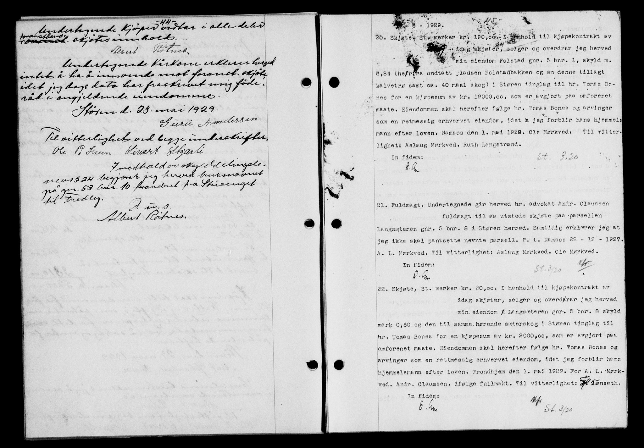 Gauldal sorenskriveri, AV/SAT-A-0014/1/2/2C/L0038: Mortgage book no. 39, 1929-1930, Deed date: 07.06.1929