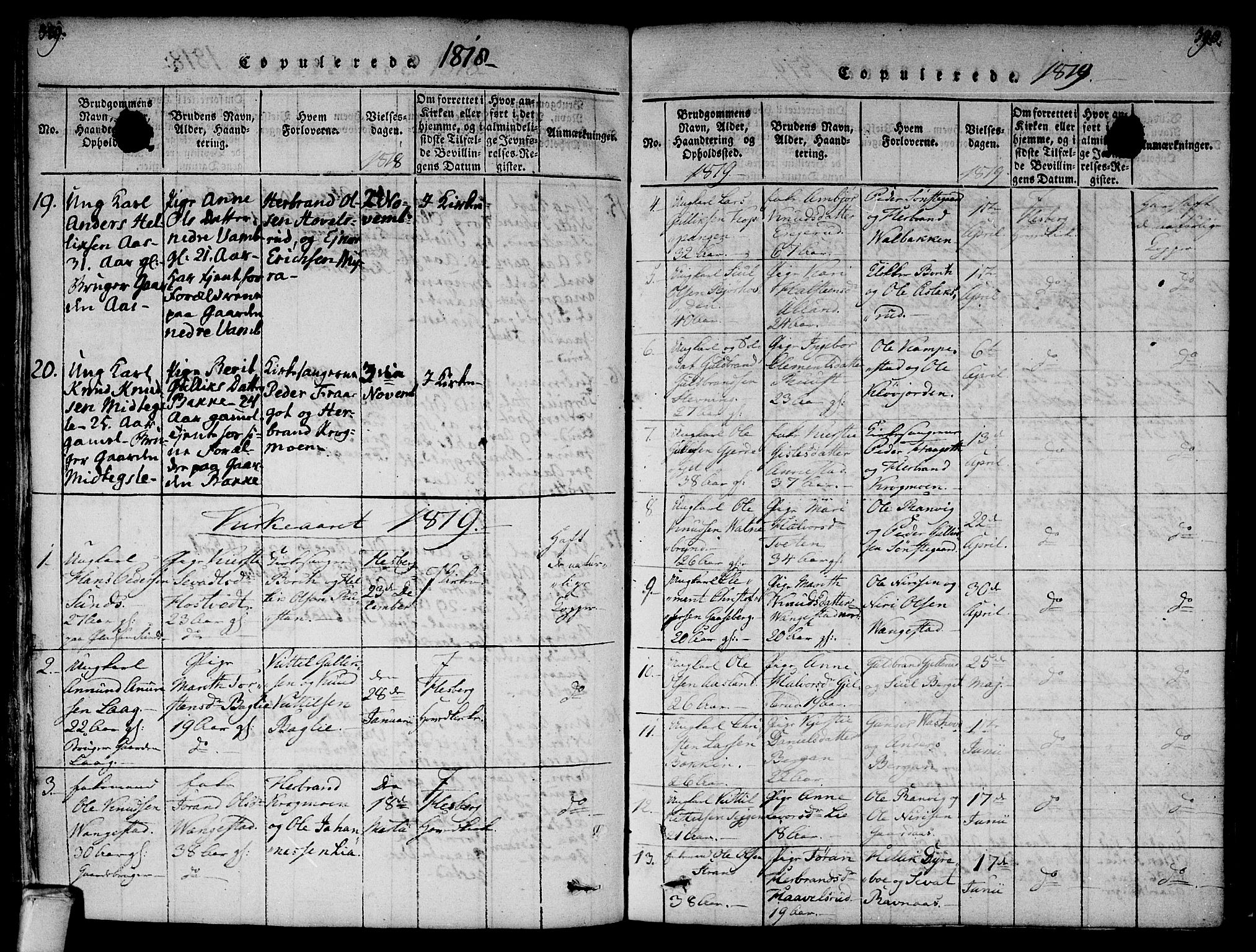 Flesberg kirkebøker, SAKO/A-18/F/Fa/L0005: Parish register (official) no. I 5, 1816-1834, p. 389-390
