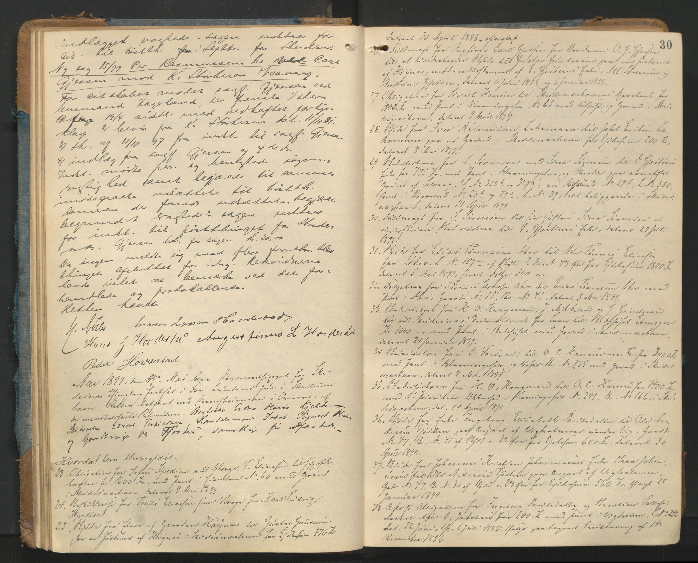 Karmsund sorenskriveri, AV/SAST-A-100311/01/I/IA/IAB/L0011: TINGBOK, 1898-1903, p. 29b-30a