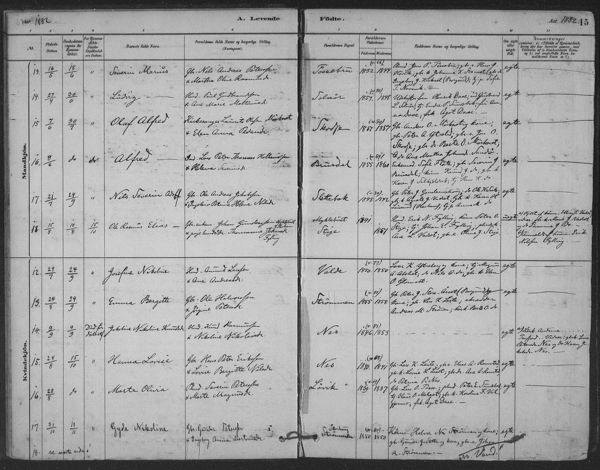 Ministerialprotokoller, klokkerbøker og fødselsregistre - Møre og Romsdal, AV/SAT-A-1454/524/L0356: Parish register (official) no. 524A08, 1880-1899, p. 15
