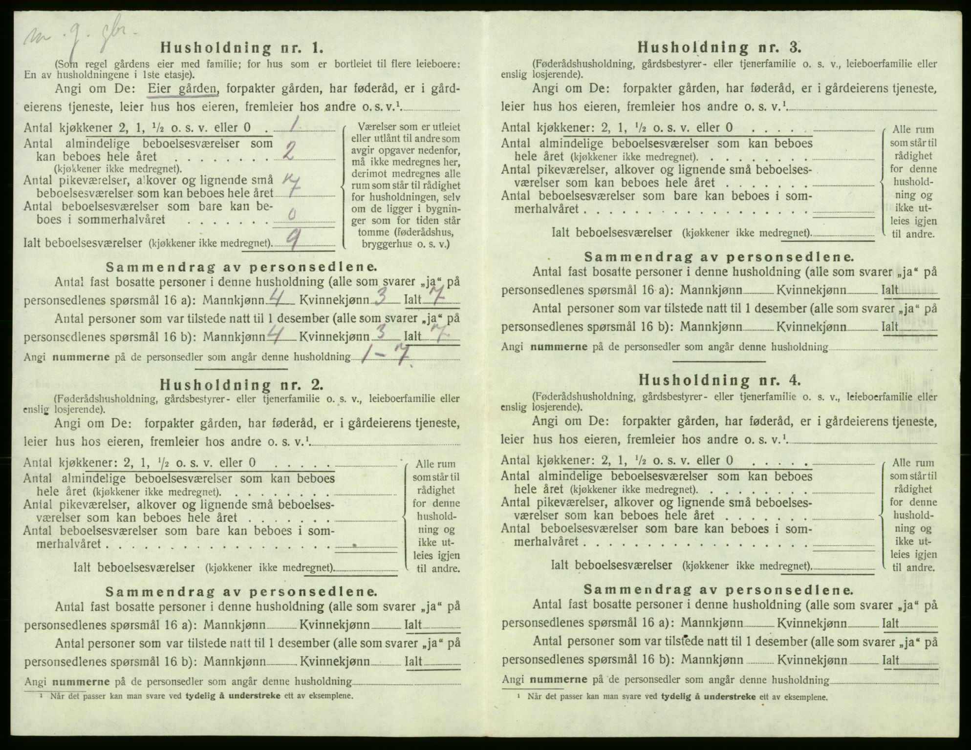 SAB, 1920 census for Stord, 1920, p. 523