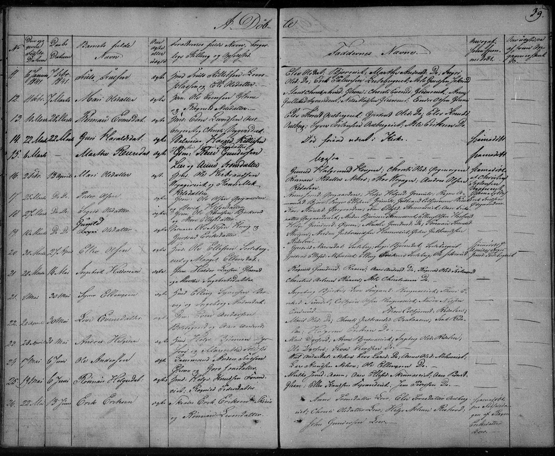 Krødsherad kirkebøker, AV/SAKO-A-19/F/Fa/L0002: Parish register (official) no. 2, 1829-1851, p. 39