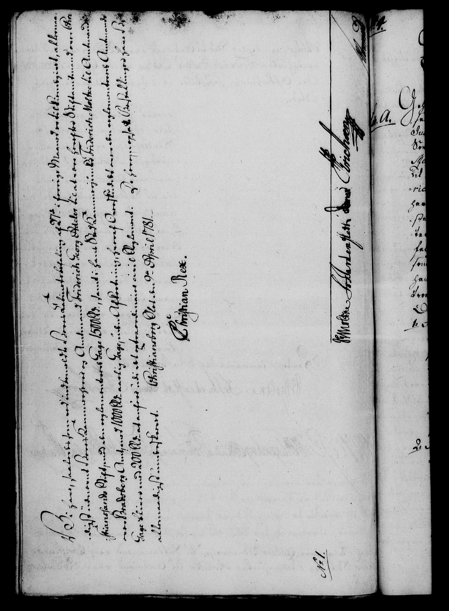 Rentekammeret, Kammerkanselliet, AV/RA-EA-3111/G/Gf/Gfa/L0063: Norsk relasjons- og resolusjonsprotokoll (merket RK 52.63), 1781, p. 186