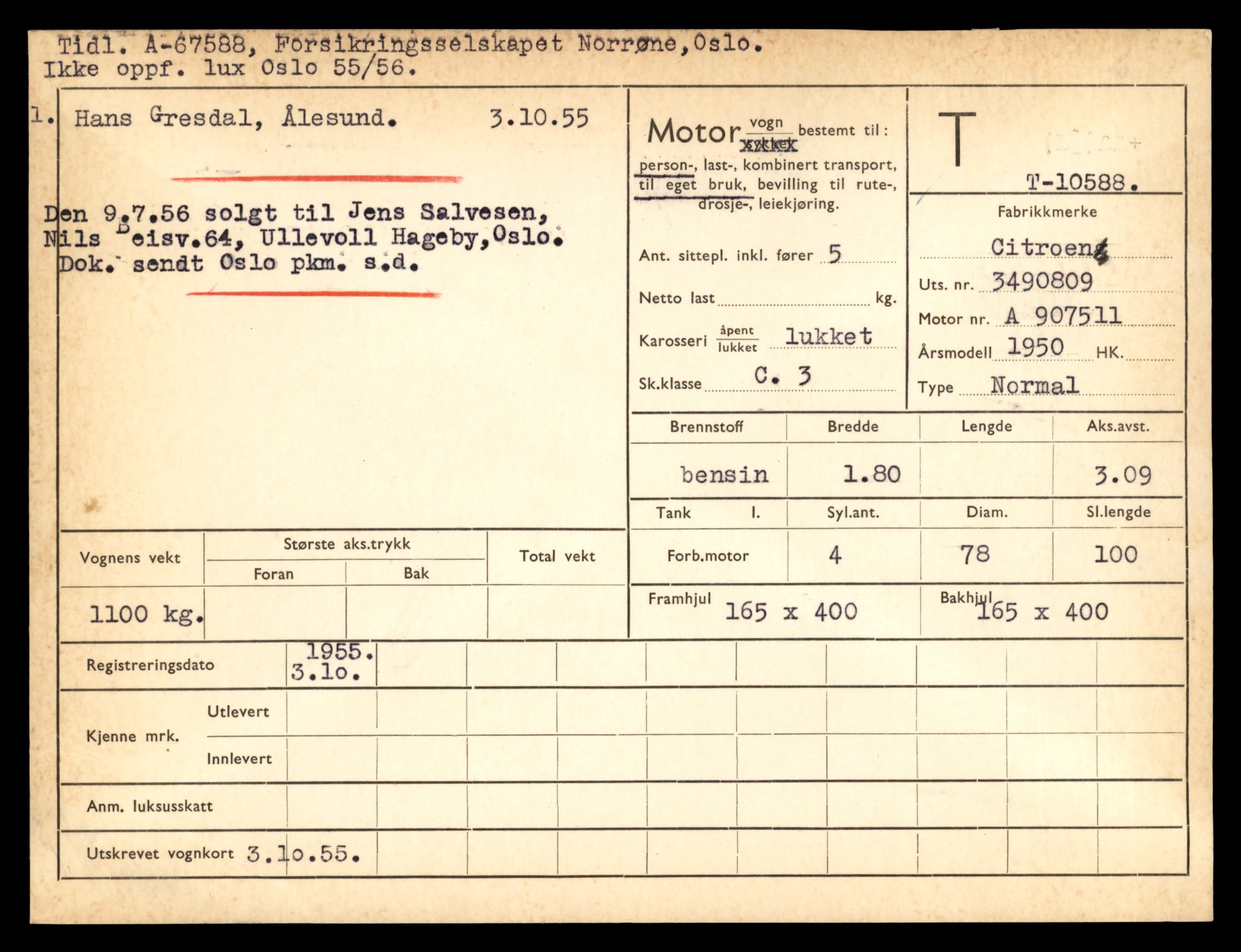 Møre og Romsdal vegkontor - Ålesund trafikkstasjon, AV/SAT-A-4099/F/Fe/L0029: Registreringskort for kjøretøy T 11430 - T 11619, 1927-1998, p. 2511