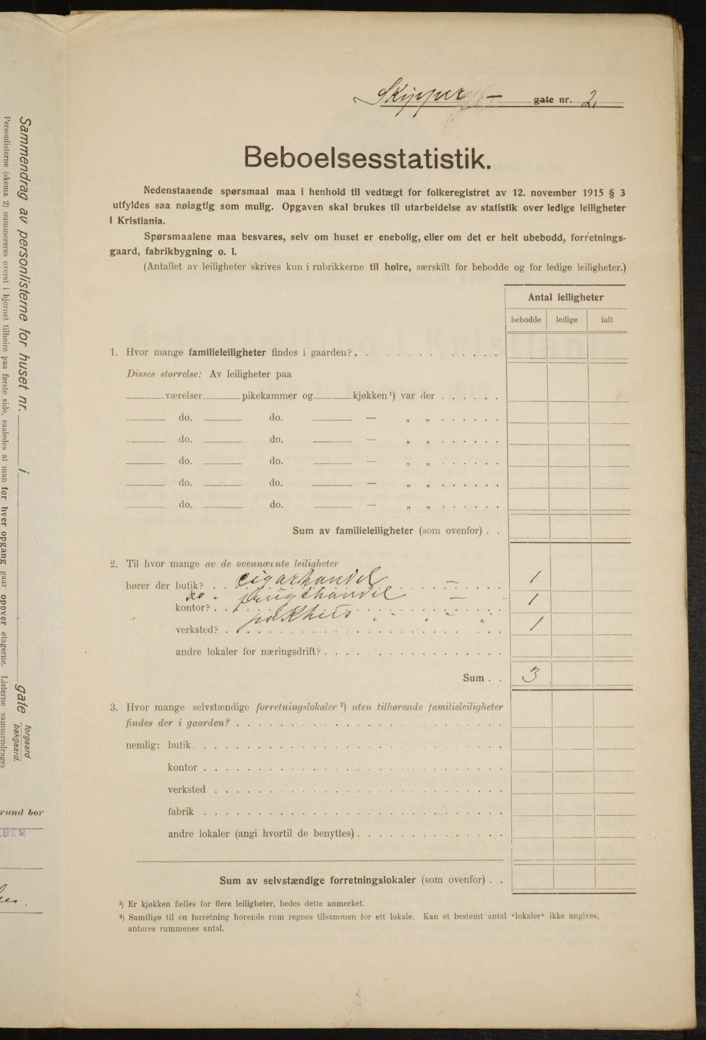 OBA, Municipal Census 1916 for Kristiania, 1916, p. 97909