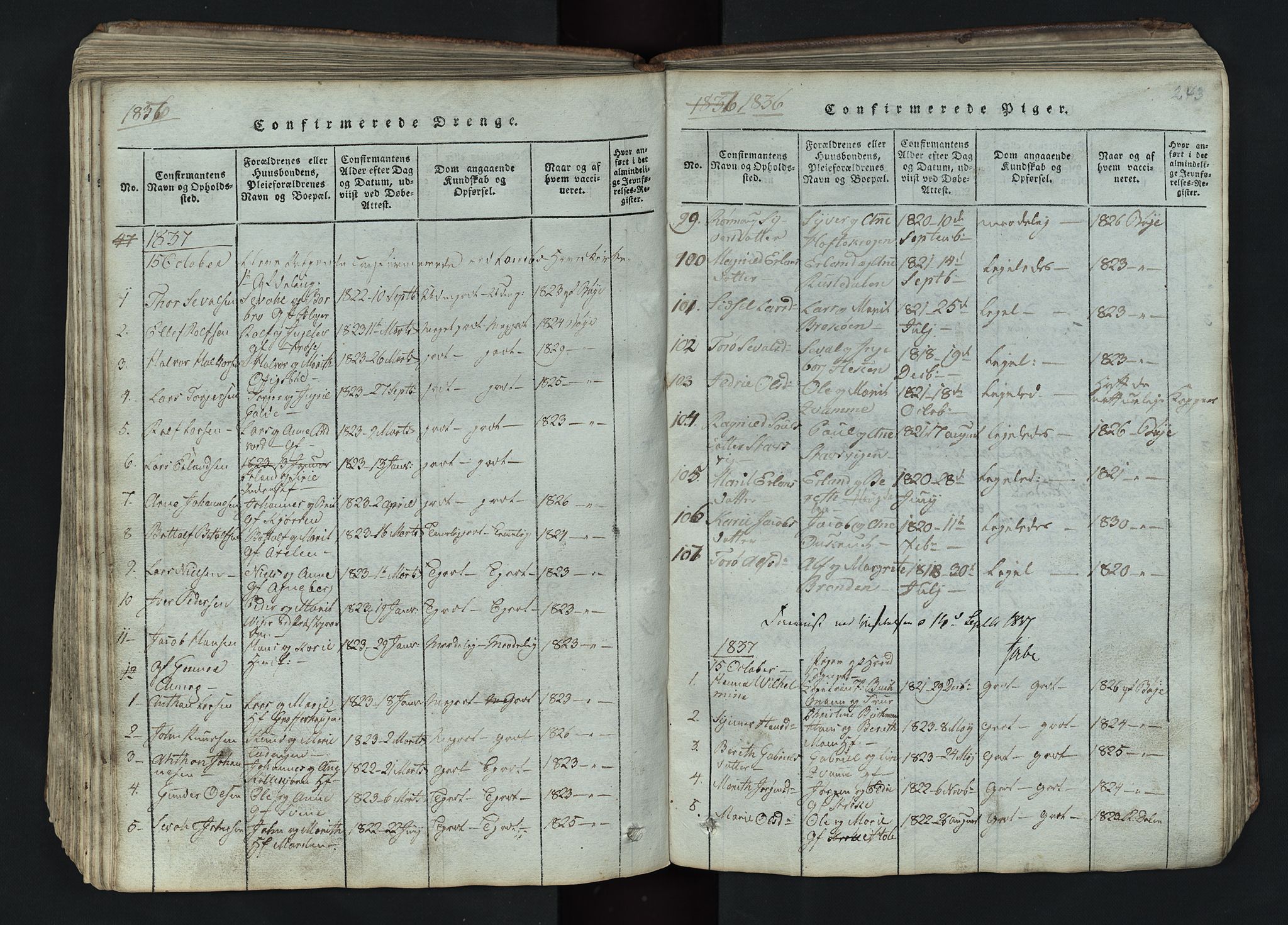 Lom prestekontor, SAH/PREST-070/L/L0002: Parish register (copy) no. 2, 1815-1844, p. 243