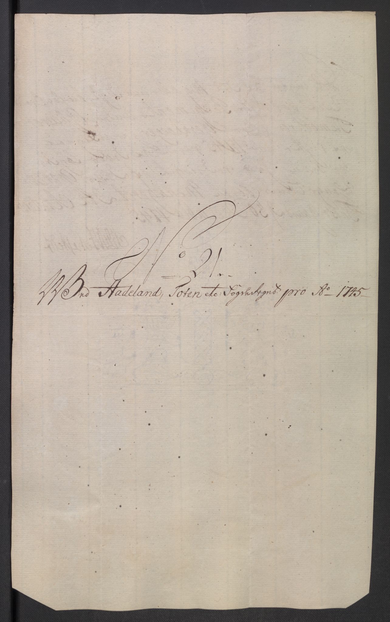 Rentekammeret inntil 1814, Reviderte regnskaper, Fogderegnskap, RA/EA-4092/R18/L1345: Fogderegnskap Hadeland, Toten og Valdres, 1745-1746, p. 113