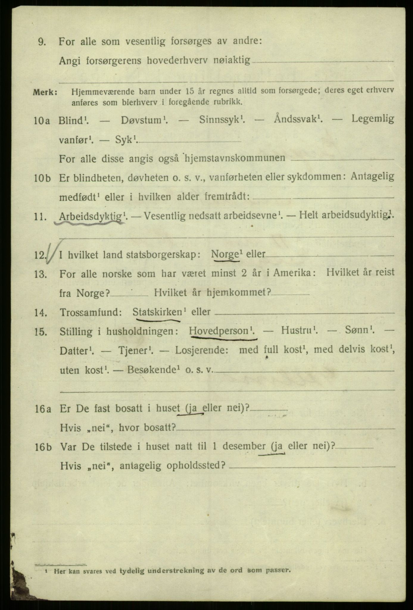 SAB, 1920 census for Bergen, 1920, p. 123706