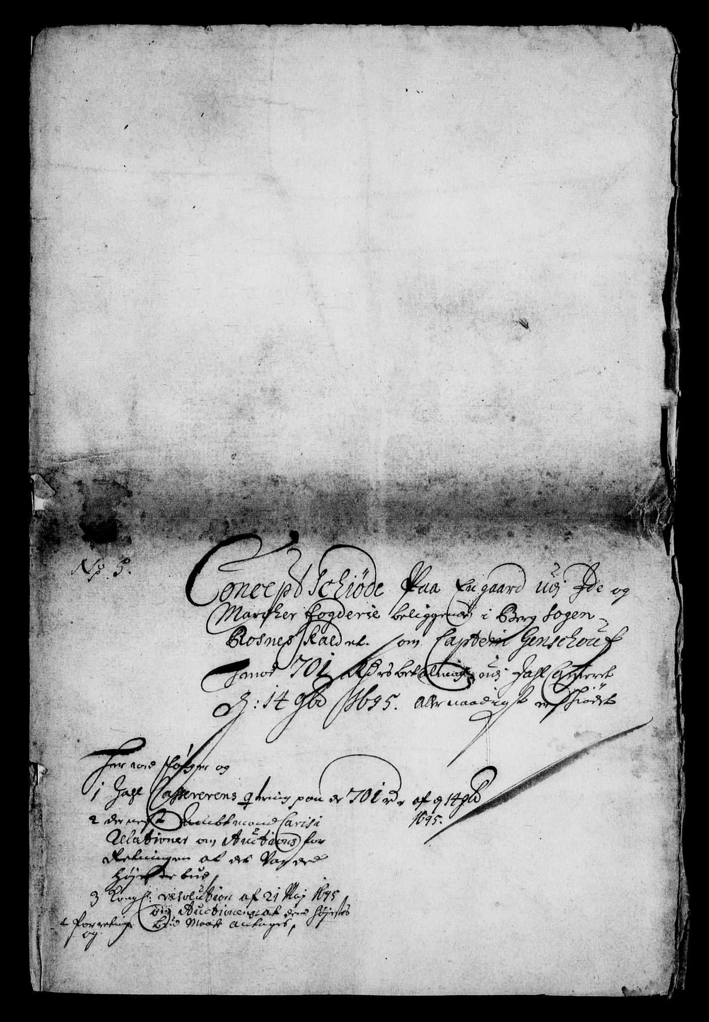 Rentekammeret inntil 1814, Realistisk ordnet avdeling, RA/EA-4070/On/L0013: [Jj 14]: Forskjellige dokumenter om krongodset i Norge, 1672-1722, p. 208