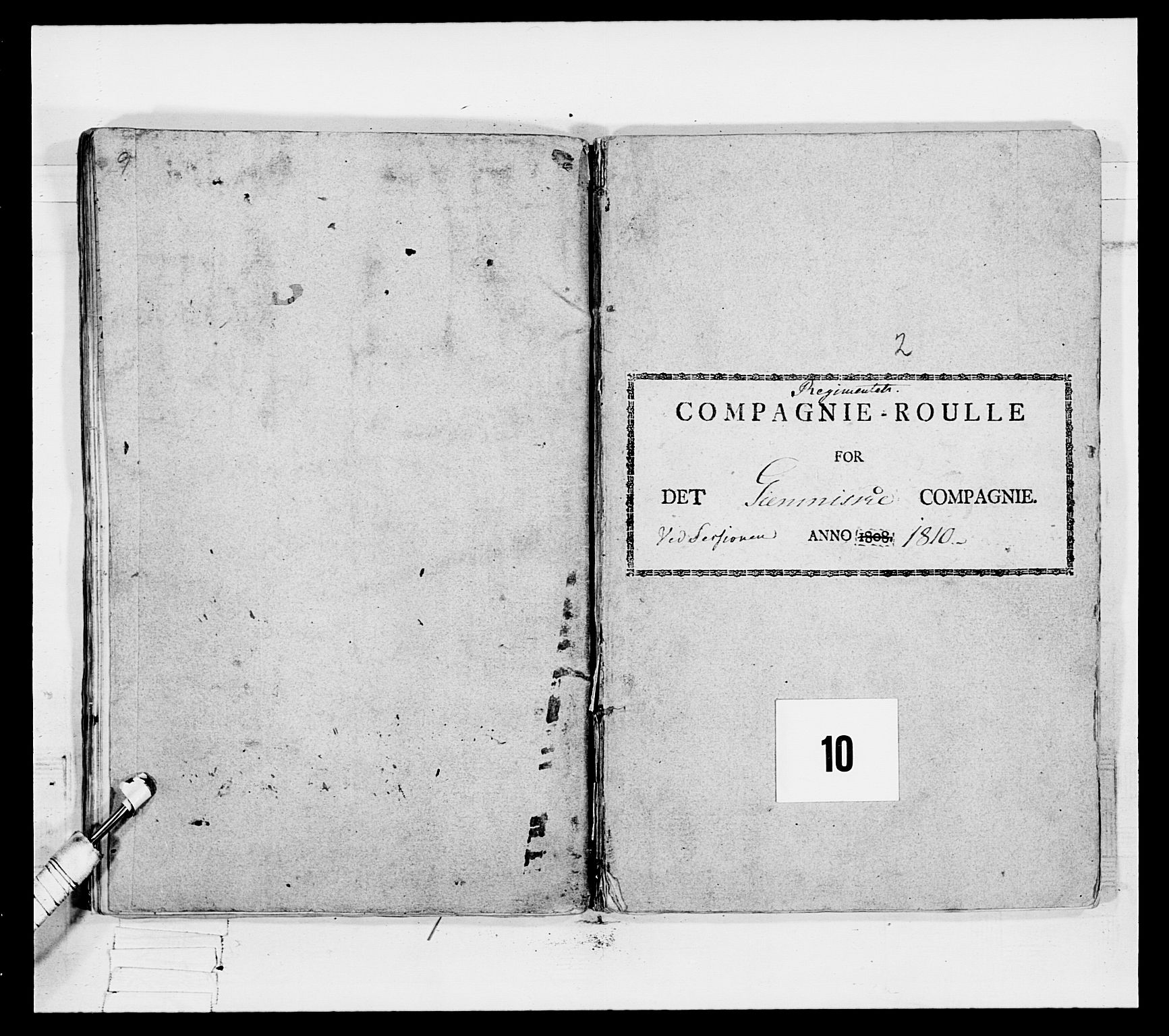 Generalitets- og kommissariatskollegiet, Det kongelige norske kommissariatskollegium, AV/RA-EA-5420/E/Eh/L0083a: 2. Trondheimske nasjonale infanteriregiment, 1810, p. 298