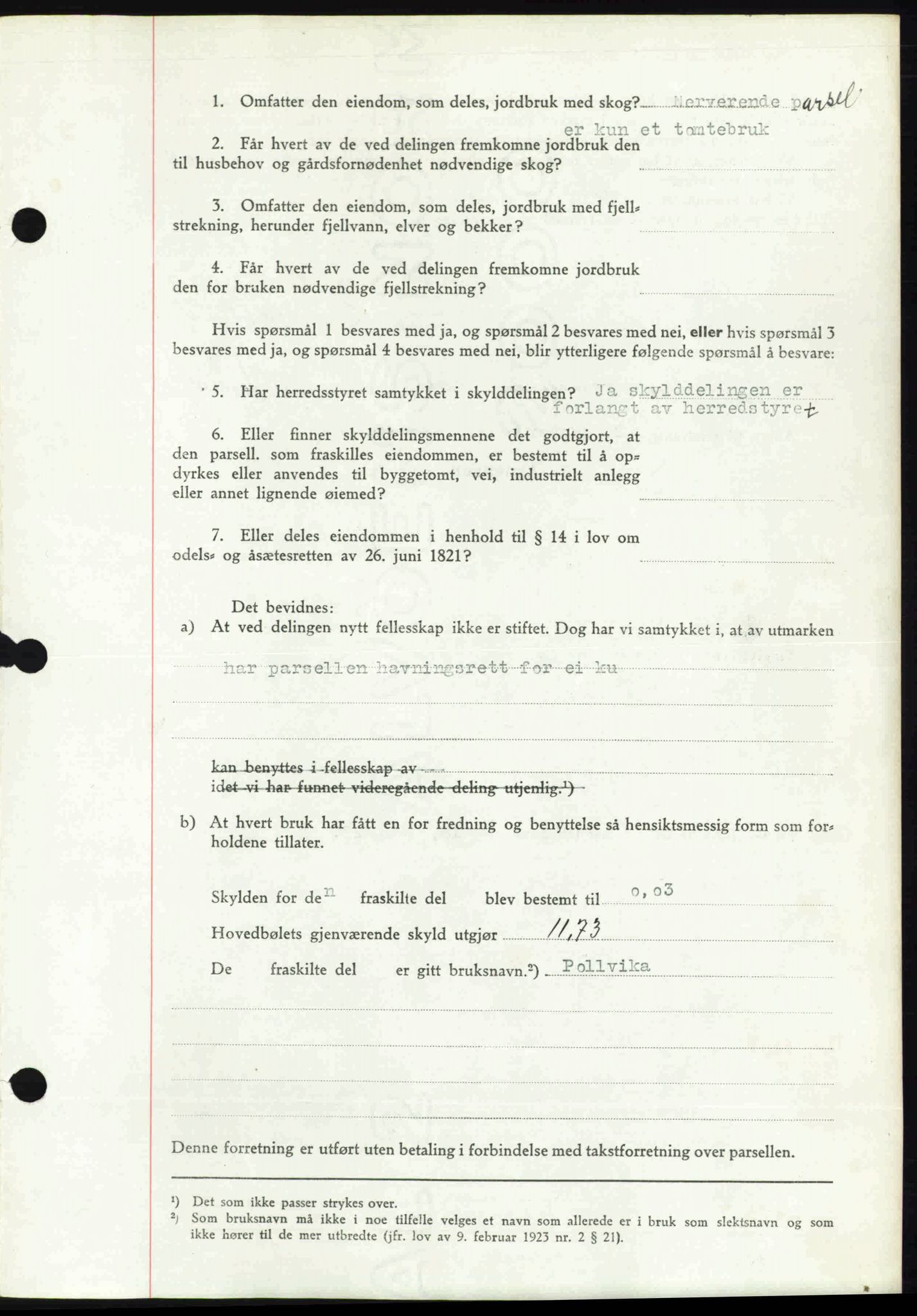 Rana sorenskriveri , SAT/A-1108/1/2/2C: Mortgage book no. A 6, 1939-1940, Diary no: : 10/1940