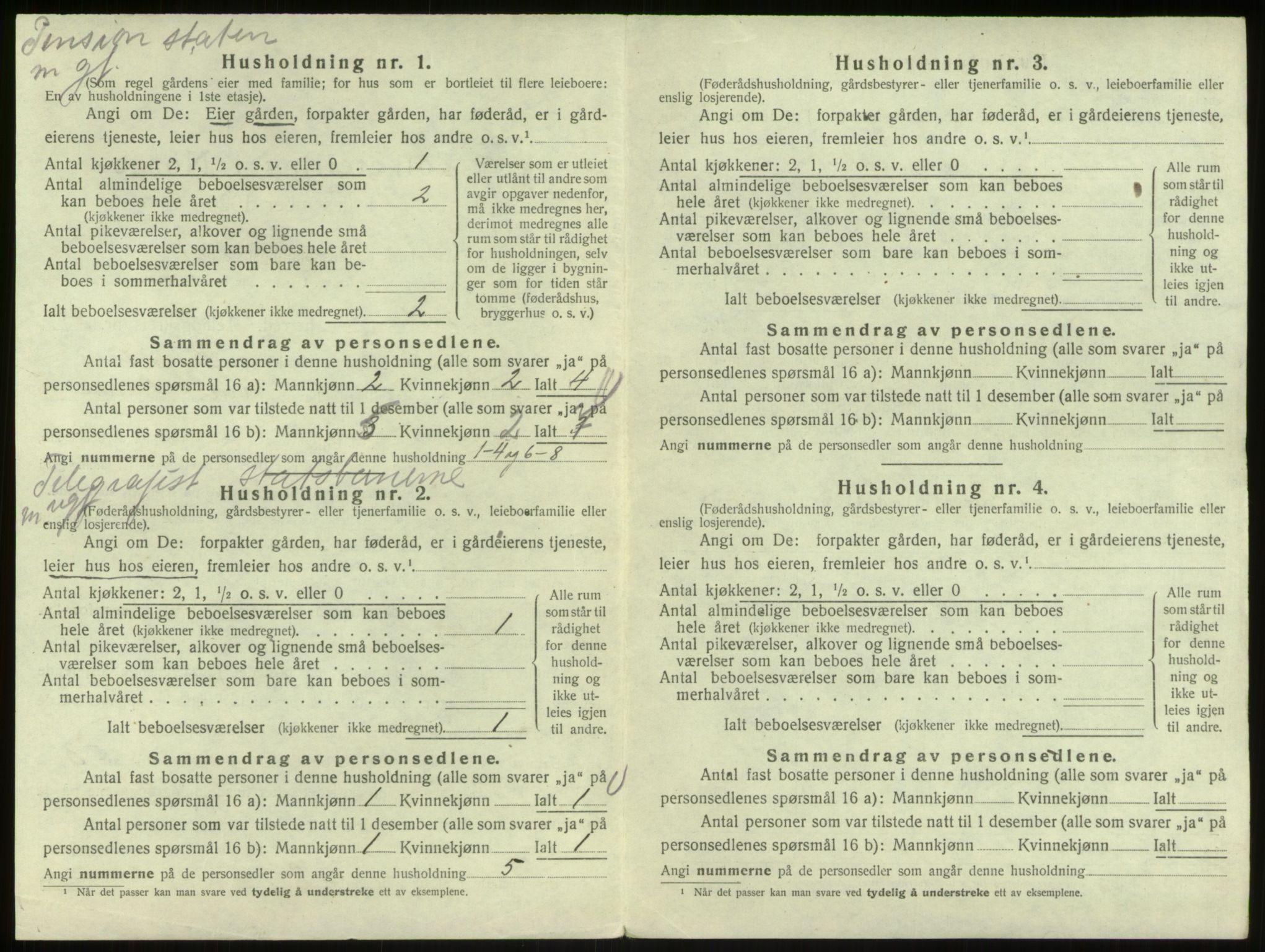 SAB, 1920 census for Bruvik, 1920, p. 545