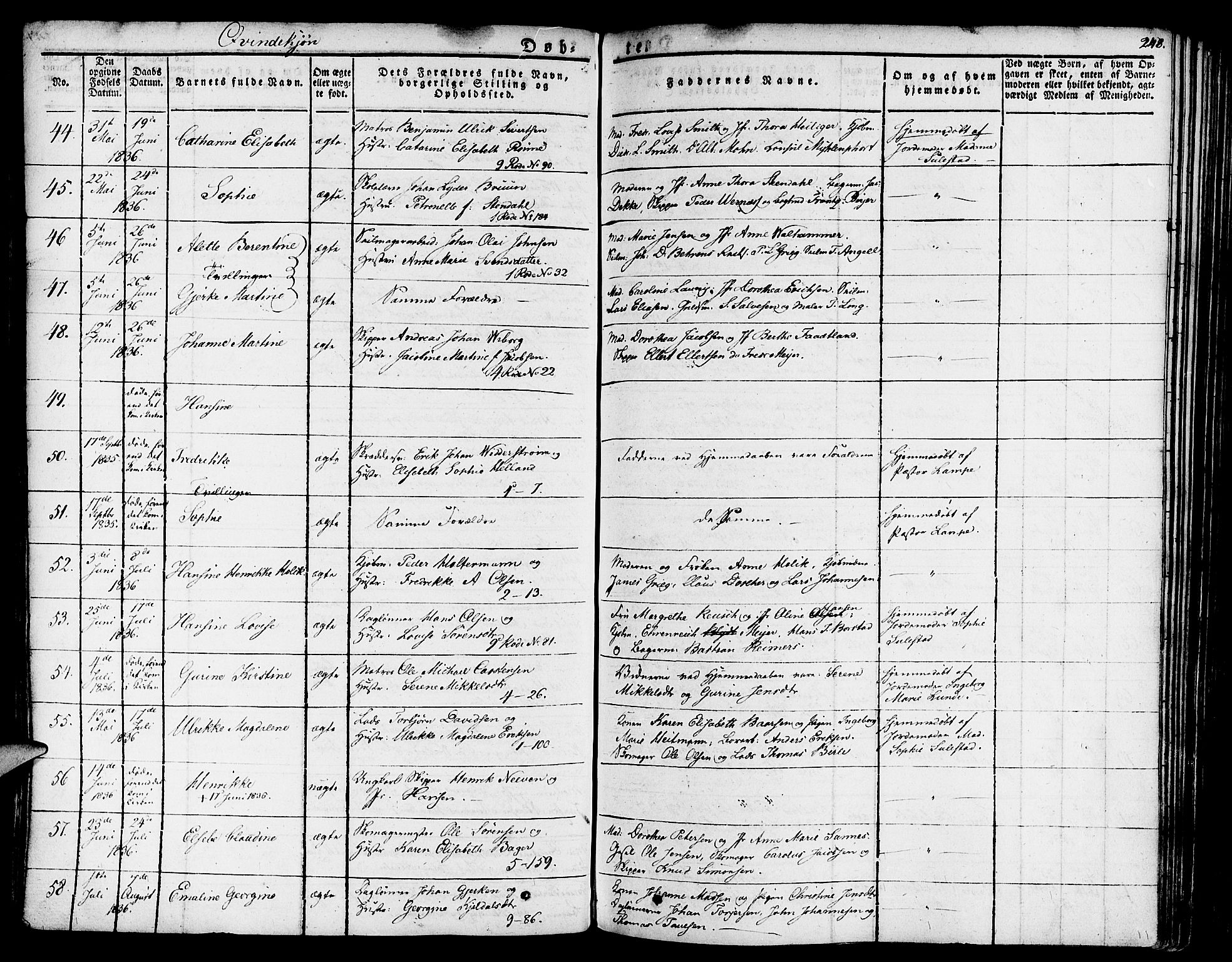 Nykirken Sokneprestembete, AV/SAB-A-77101/H/Haa/L0012: Parish register (official) no. A 12, 1821-1844, p. 248