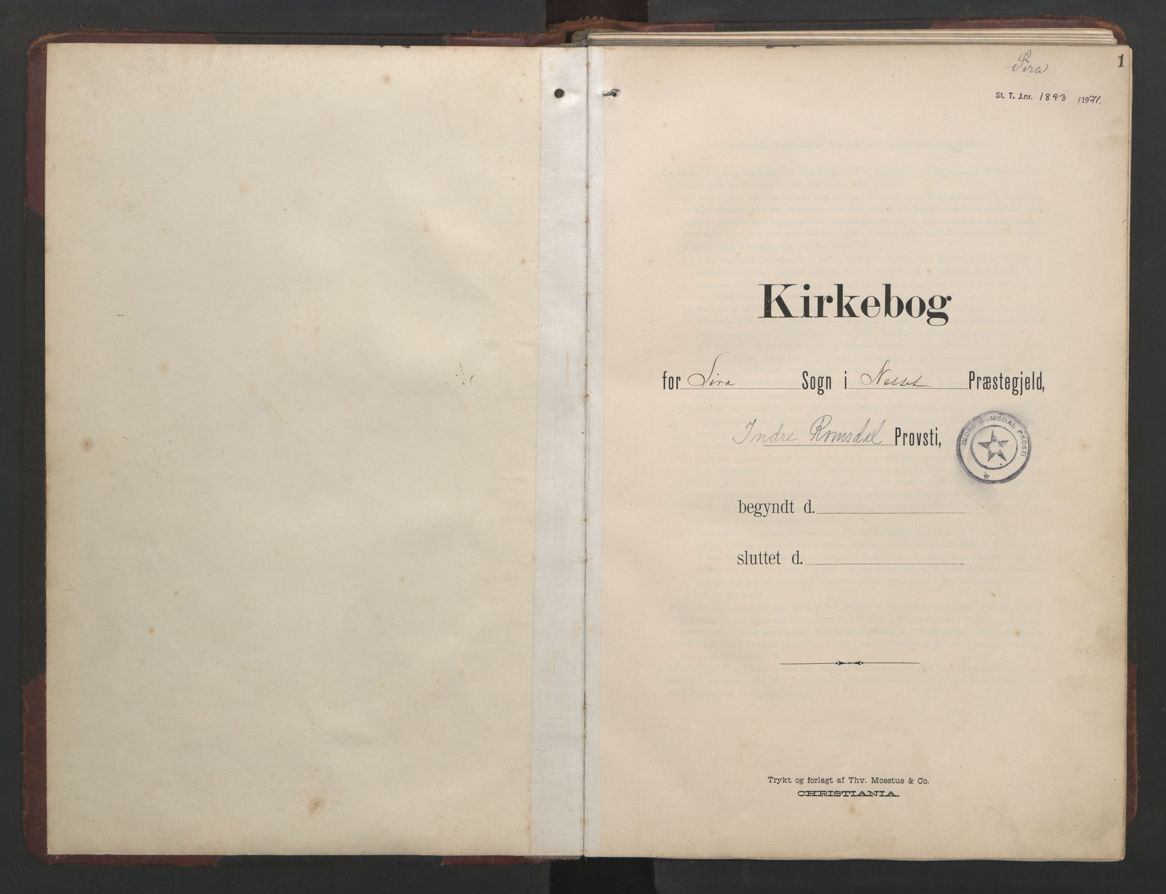 Ministerialprotokoller, klokkerbøker og fødselsregistre - Møre og Romsdal, SAT/A-1454/552/L0639: Parish register (copy) no. 552C02, 1903-1960, p. 1