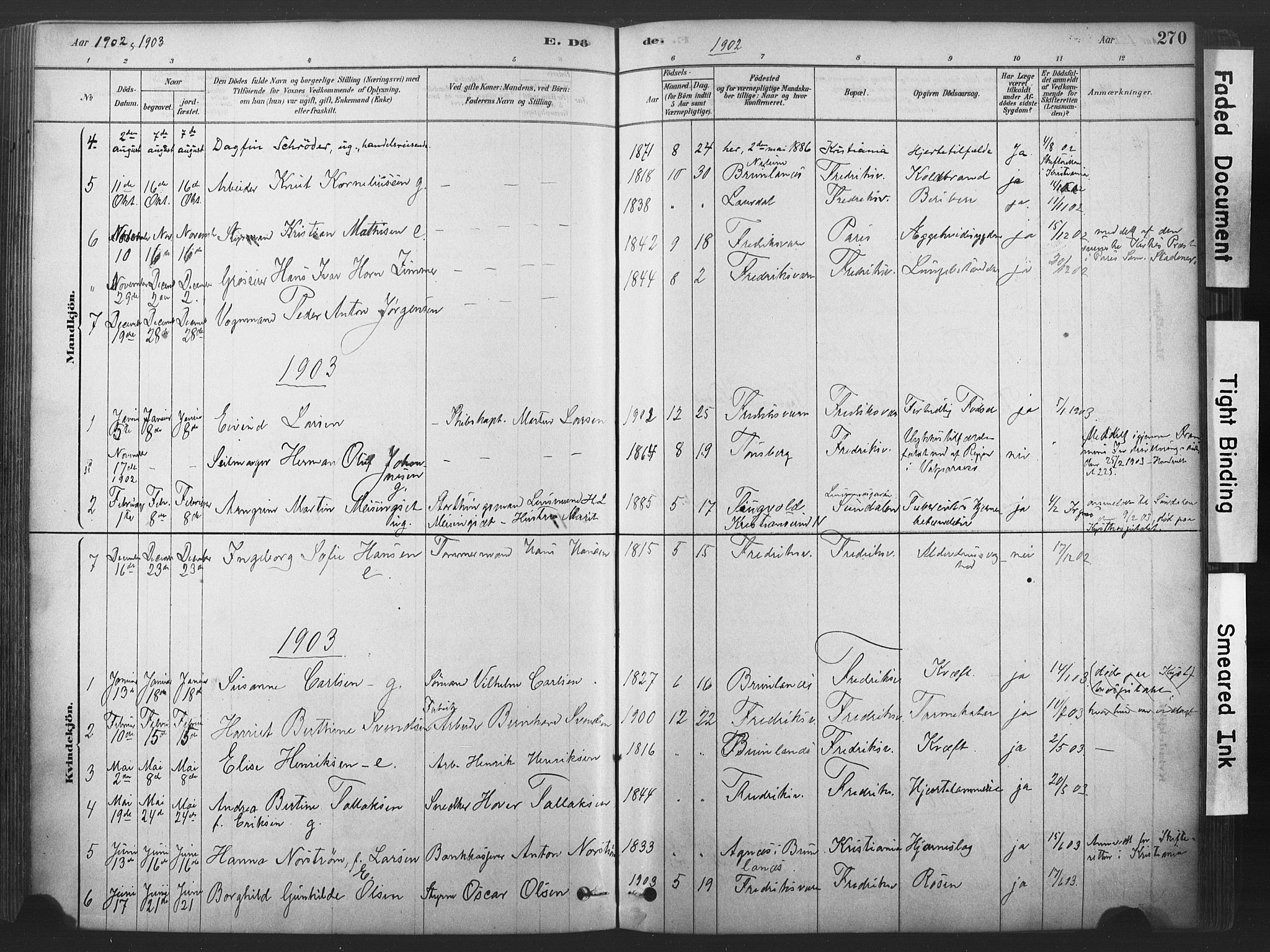 Stavern kirkebøker, SAKO/A-318/F/Fa/L0008: Parish register (official) no. 8, 1878-1905, p. 270