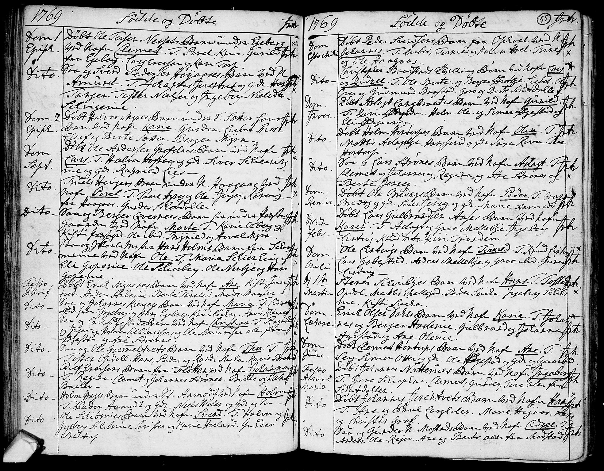 Trøgstad prestekontor Kirkebøker, AV/SAO-A-10925/F/Fa/L0004: Parish register (official) no. I 4, 1750-1784, p. 55