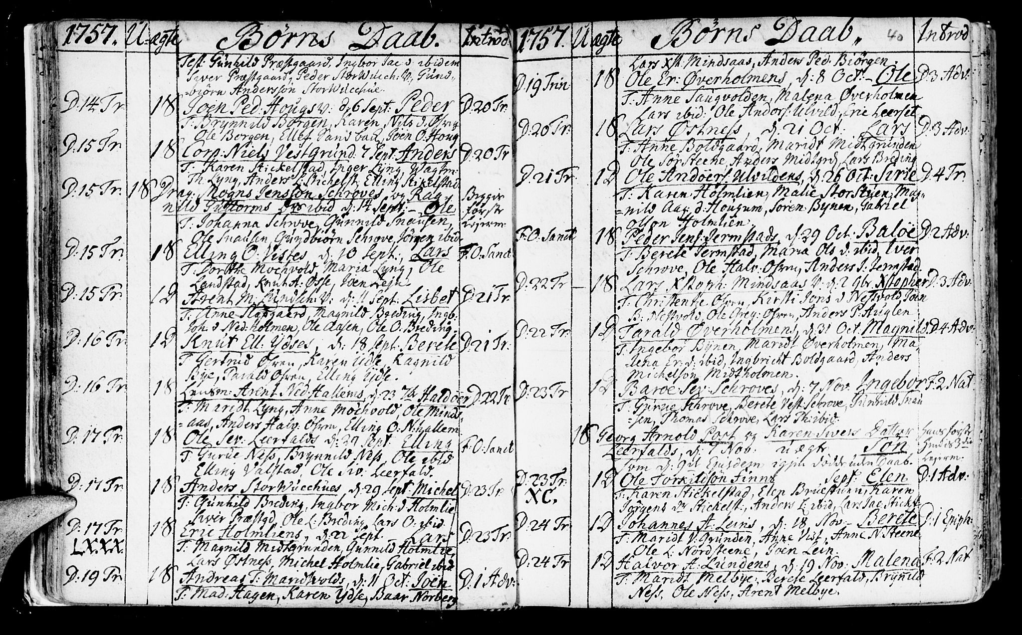 Ministerialprotokoller, klokkerbøker og fødselsregistre - Nord-Trøndelag, SAT/A-1458/723/L0231: Parish register (official) no. 723A02, 1748-1780, p. 40