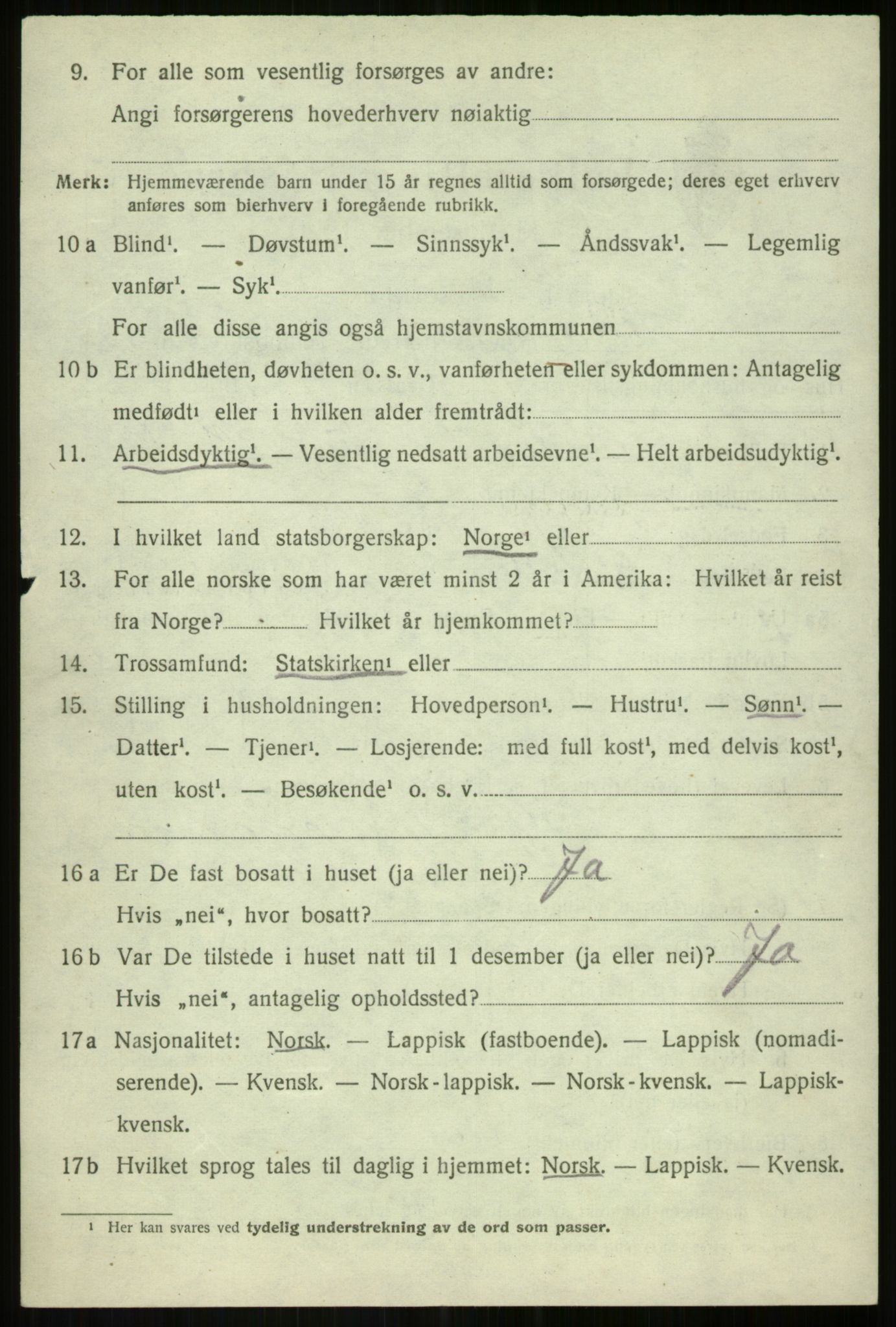 SATØ, 1920 census for Bardu, 1920, p. 3323