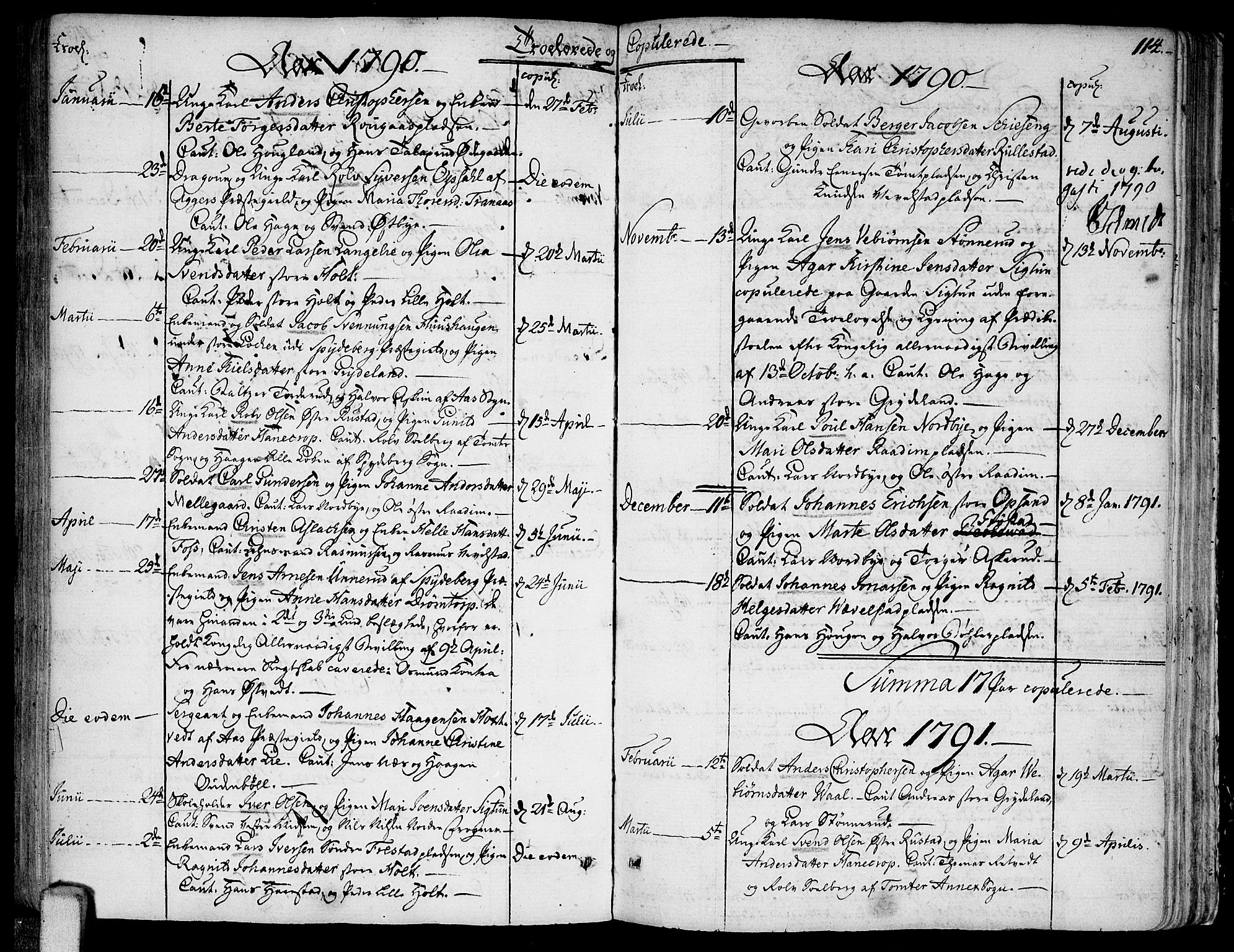 Kråkstad prestekontor Kirkebøker, AV/SAO-A-10125a/F/Fa/L0002: Parish register (official) no. I 2, 1786-1814, p. 114