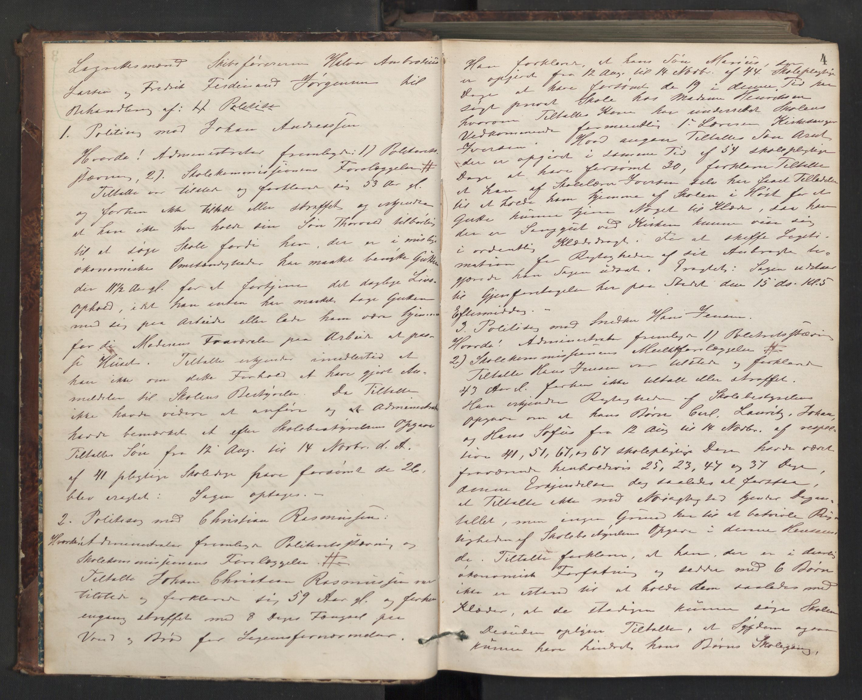 Drøbak byfogd, AV/SAO-A-10144/F/Fb/L0004: Ekstrarettsprotokoll, 1874-1889, p. 3b-4a