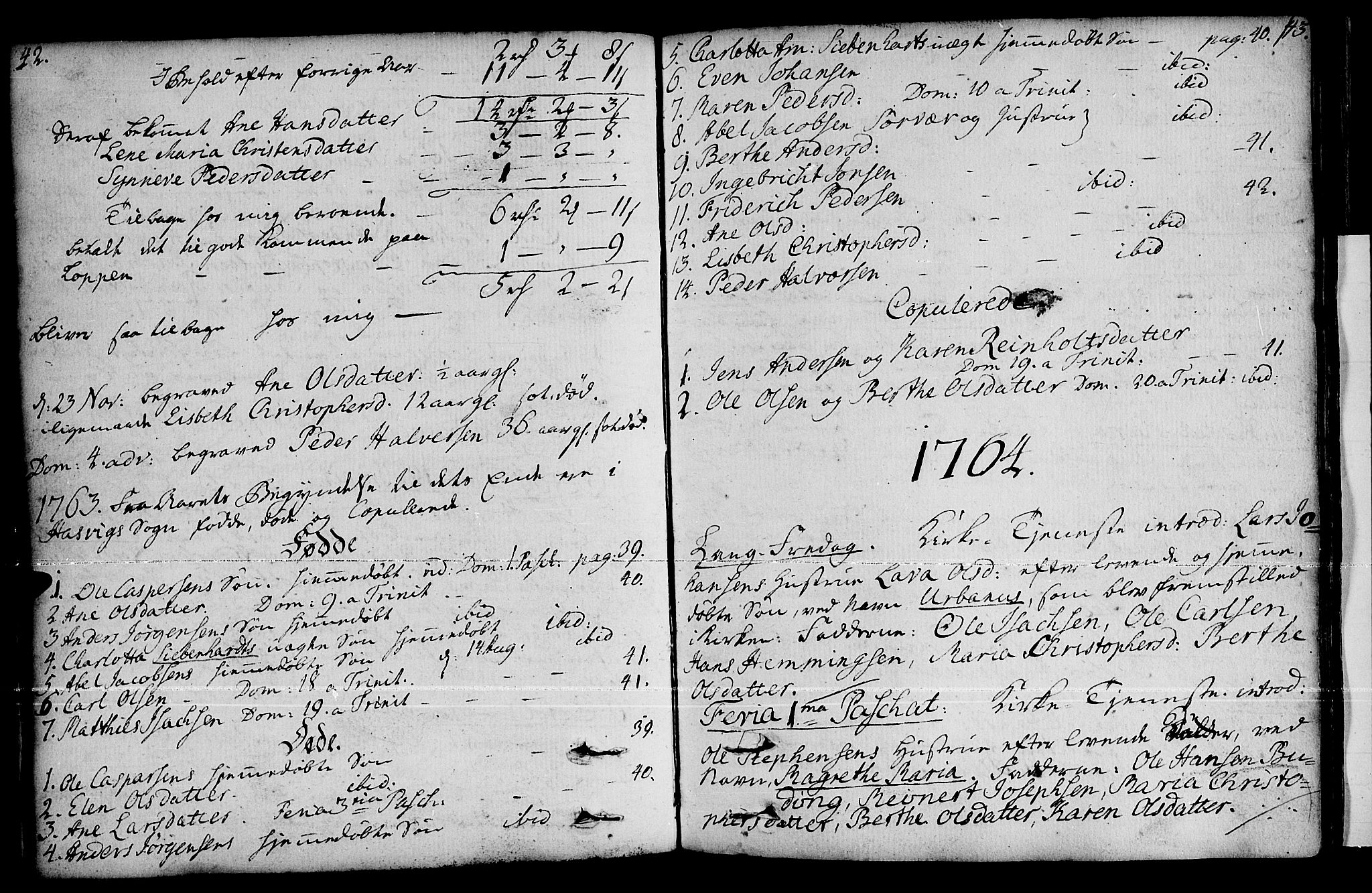 Loppa sokneprestkontor, SATØ/S-1339/H/Ha/L0001kirke: Parish register (official) no. 1 /2, 1753-1784, p. 42-43