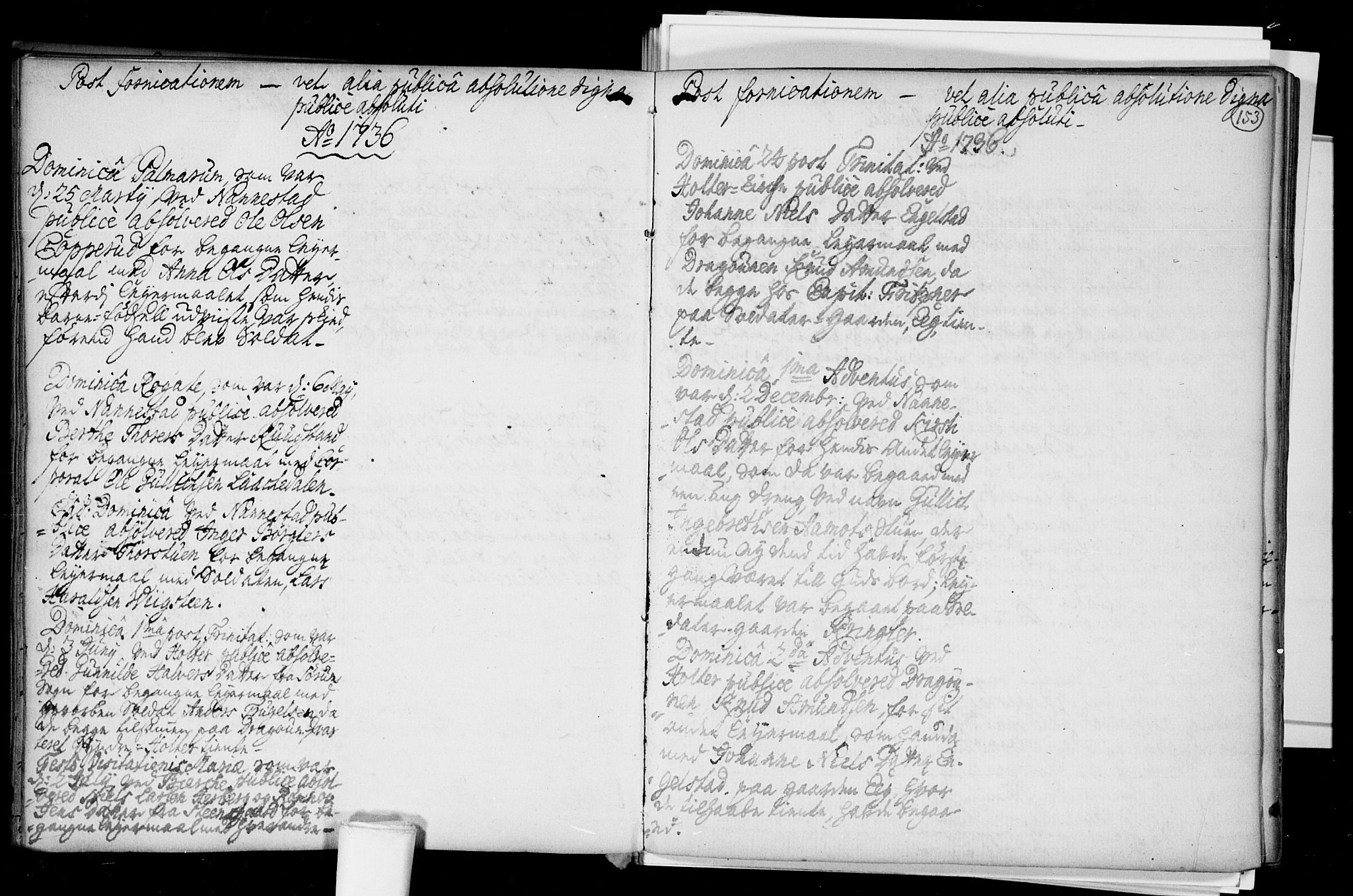 Nannestad prestekontor Kirkebøker, SAO/A-10414a/F/Fa/L0005: Parish register (official) no. I 5, 1729-1738, p. 153
