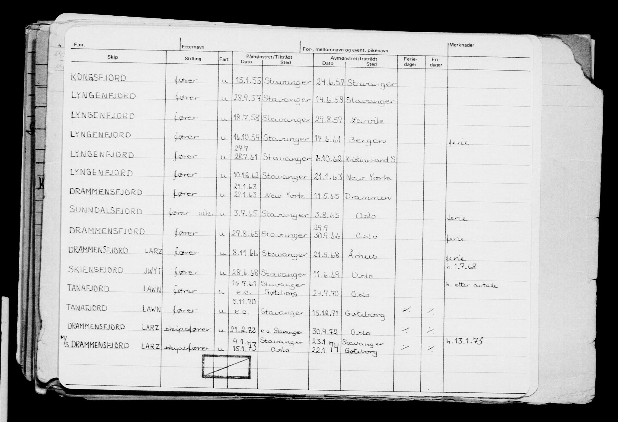 Direktoratet for sjømenn, AV/RA-S-3545/G/Gb/L0111: Hovedkort, 1913, p. 366