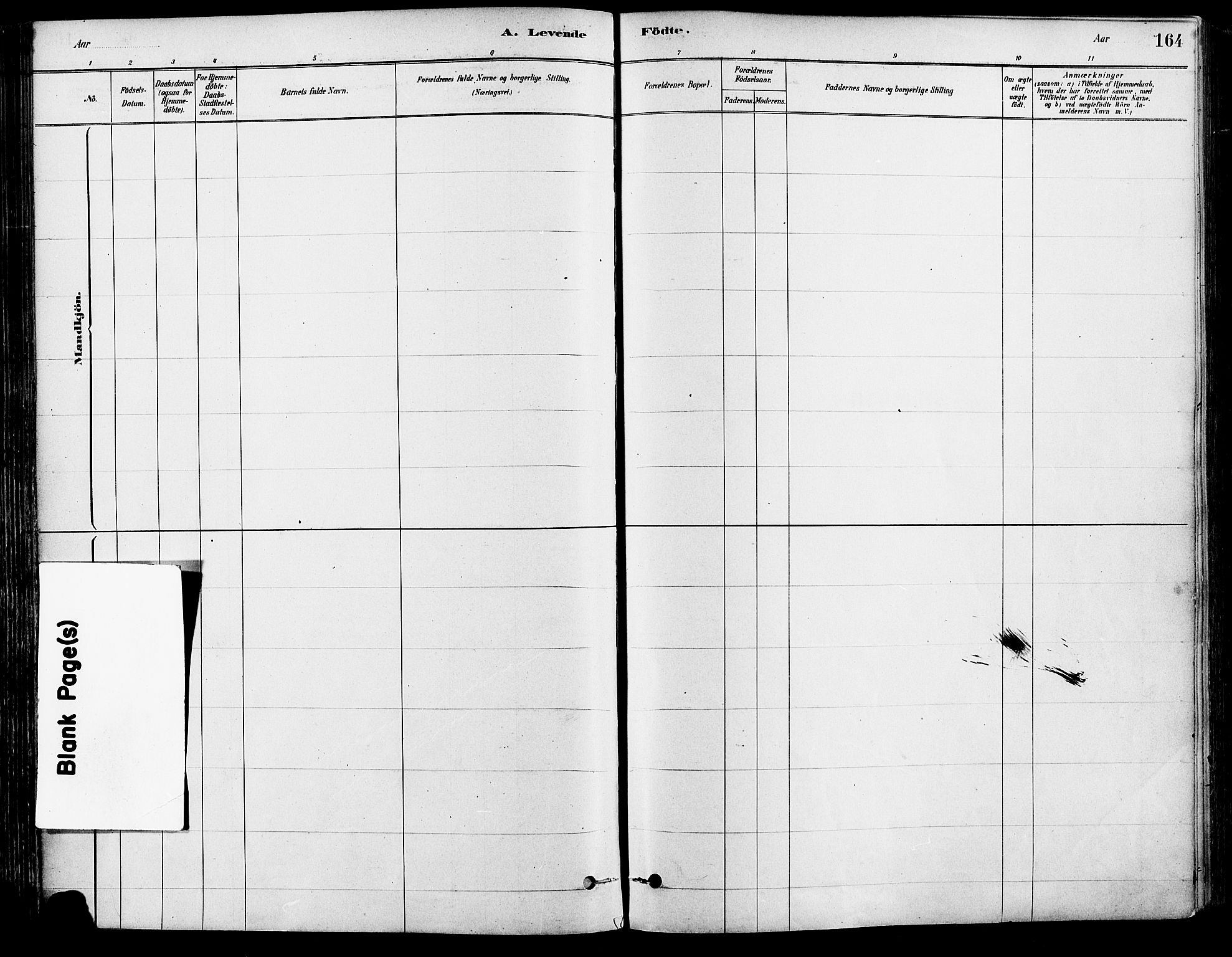 Eidskog prestekontor, SAH/PREST-026/H/Ha/Haa/L0003: Parish register (official) no. 3, 1879-1892, p. 164