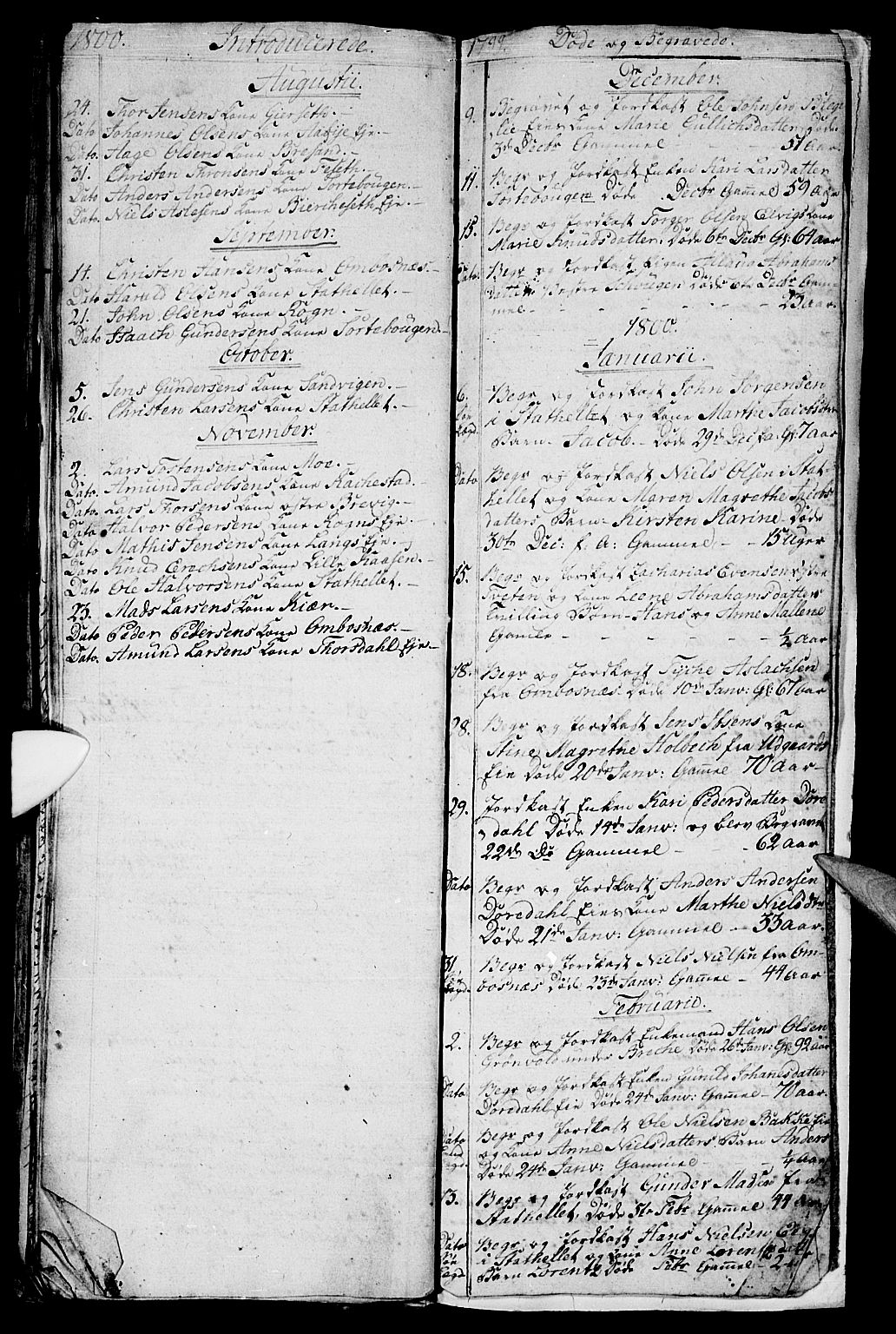 Bamble kirkebøker, SAKO/A-253/G/Ga/L0002: Parish register (copy) no. I 2, 1794-1800