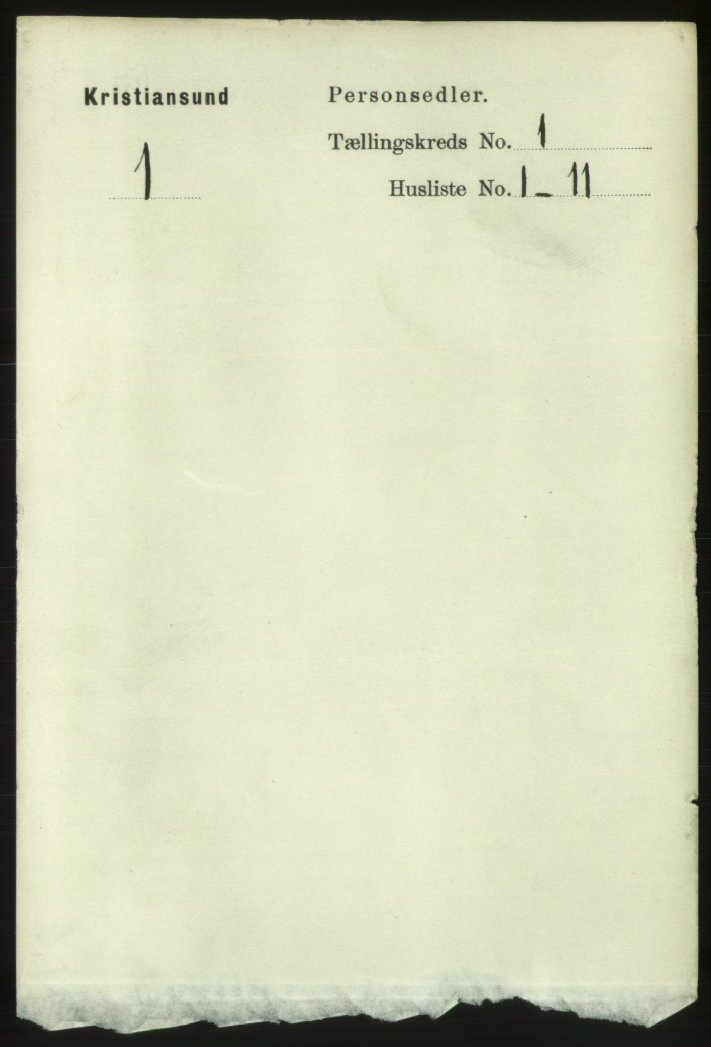 RA, 1891 census for 1503 Kristiansund, 1891, p. 2016