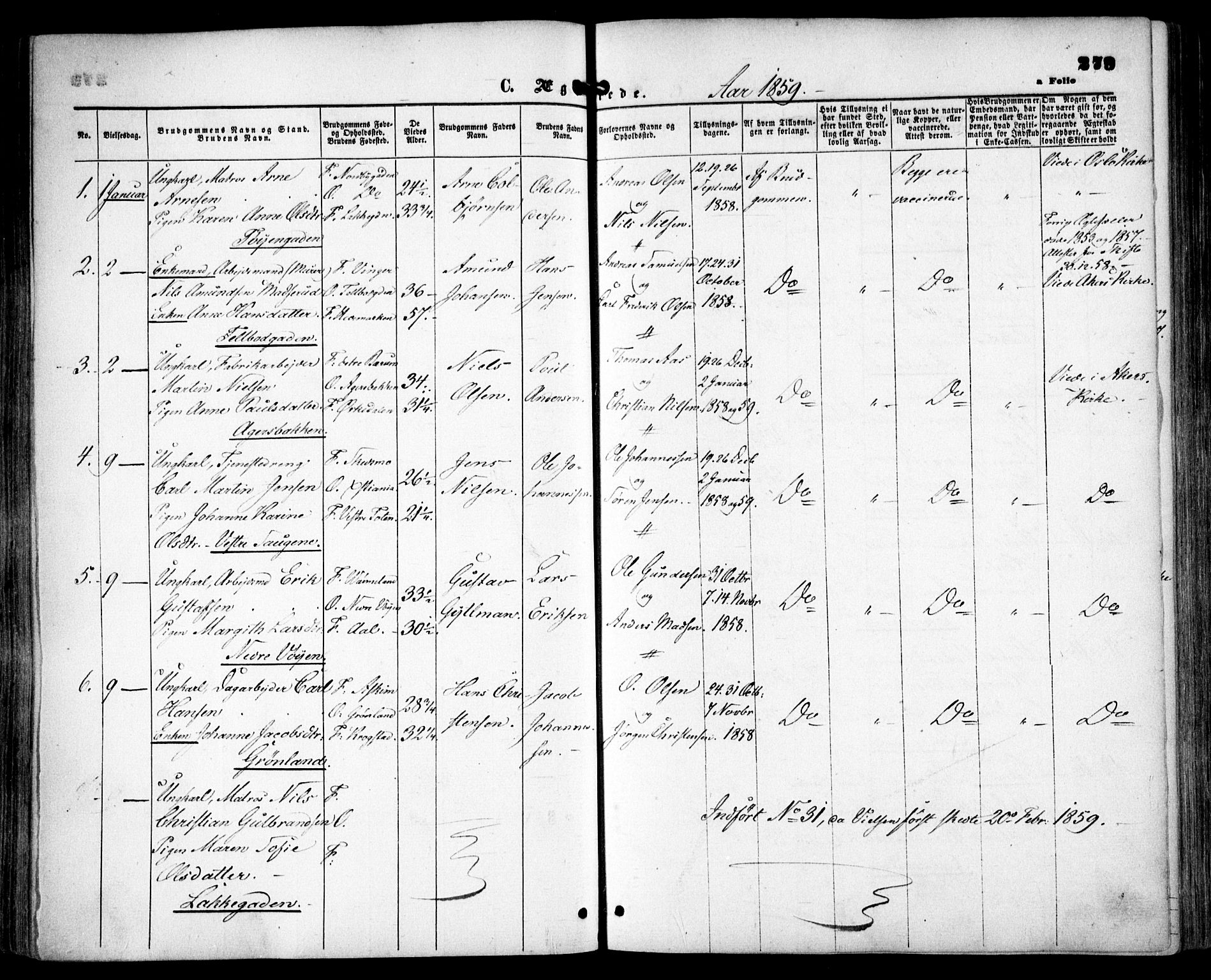 Grønland prestekontor Kirkebøker, SAO/A-10848/F/Fa/L0001: Parish register (official) no. 1, 1859-1861, p. 279