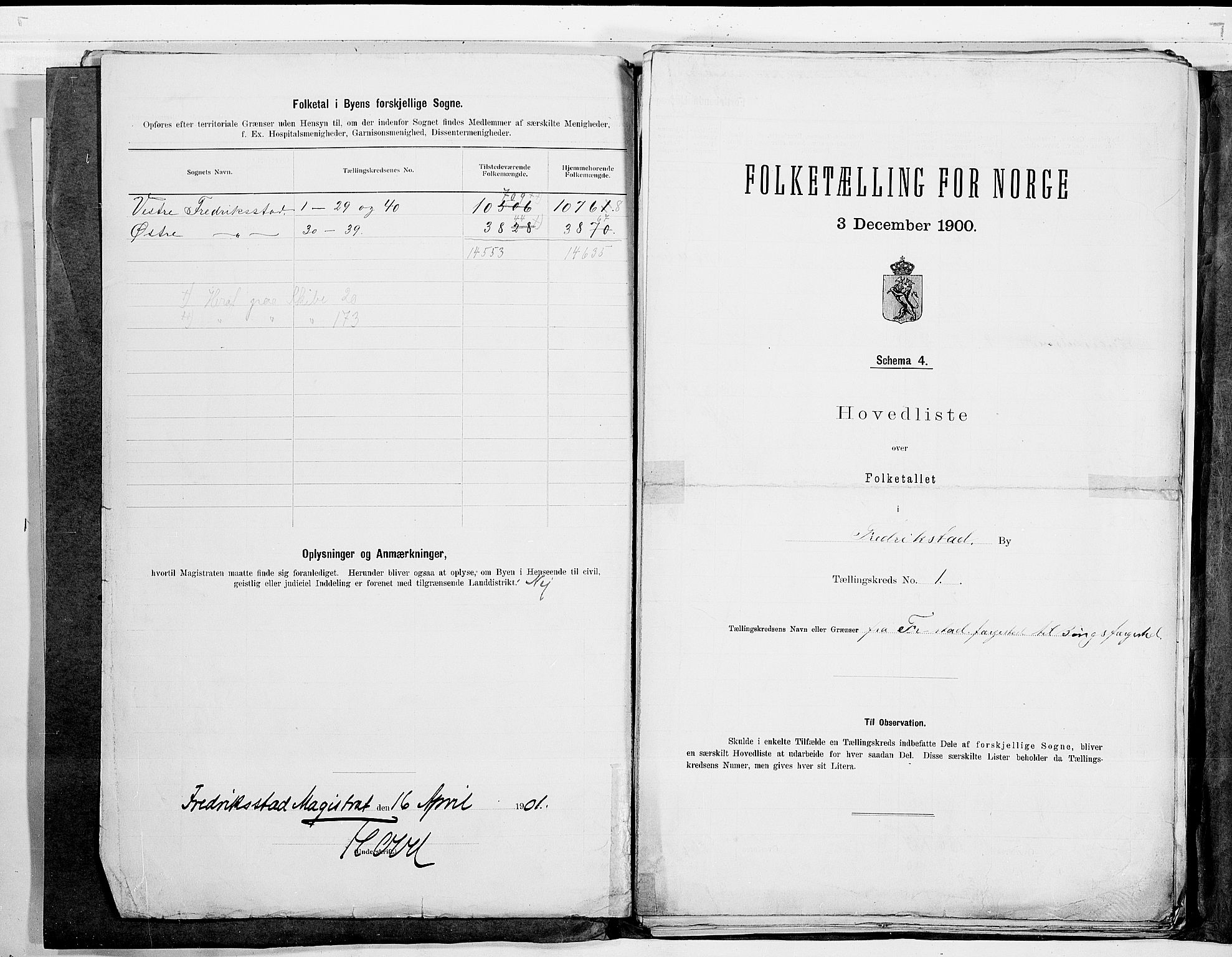 SAO, 1900 census for Fredrikstad, 1900, p. 4