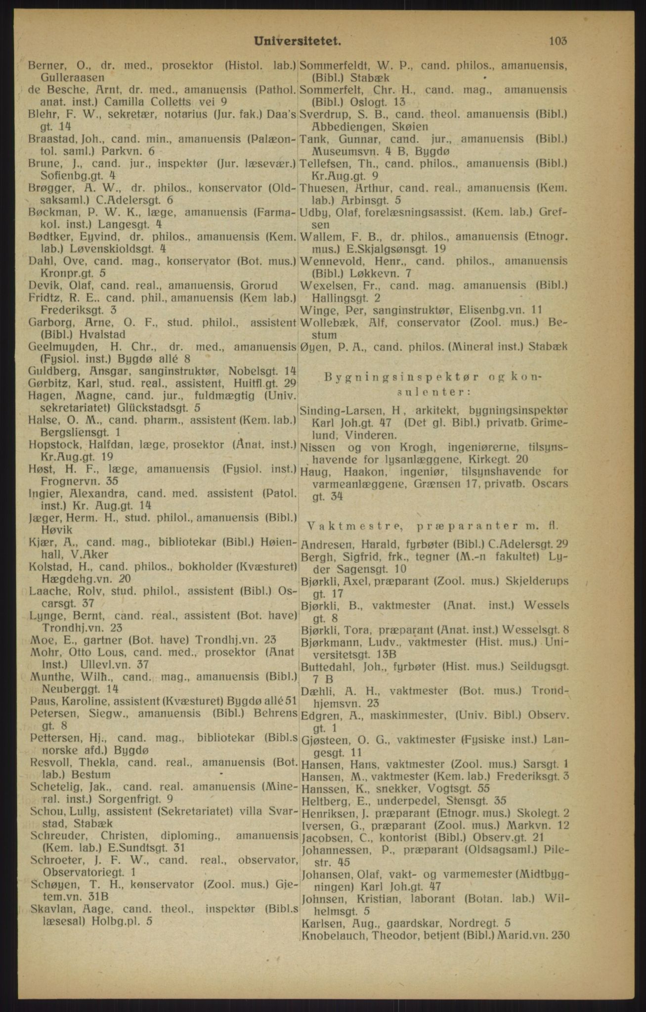 Kristiania/Oslo adressebok, PUBL/-, 1915, p. 103