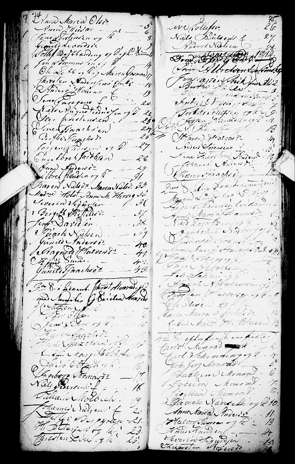 Porsgrunn kirkebøker , SAKO/A-104/G/Ga/L0001: Parish register (copy) no. I 1, 1766-1790, p. 74-75