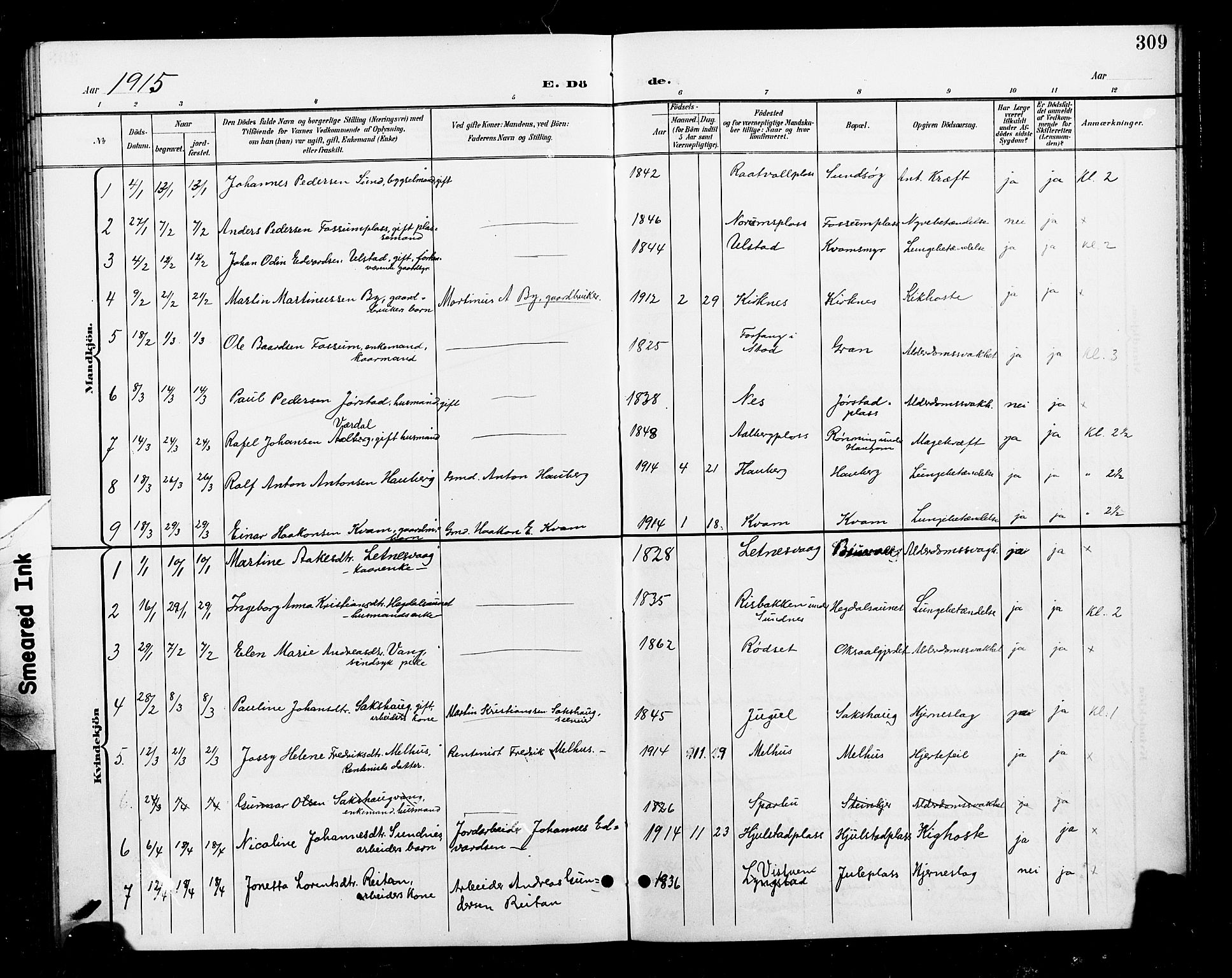 Ministerialprotokoller, klokkerbøker og fødselsregistre - Nord-Trøndelag, SAT/A-1458/730/L0302: Parish register (copy) no. 730C05, 1898-1924, p. 309