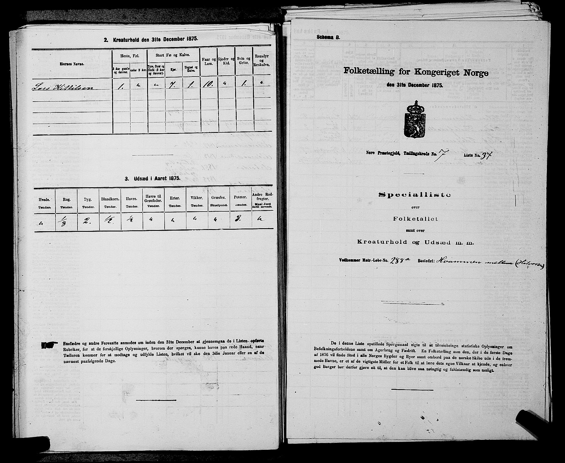 SAKO, 1875 census for 0633P Nore, 1875, p. 912