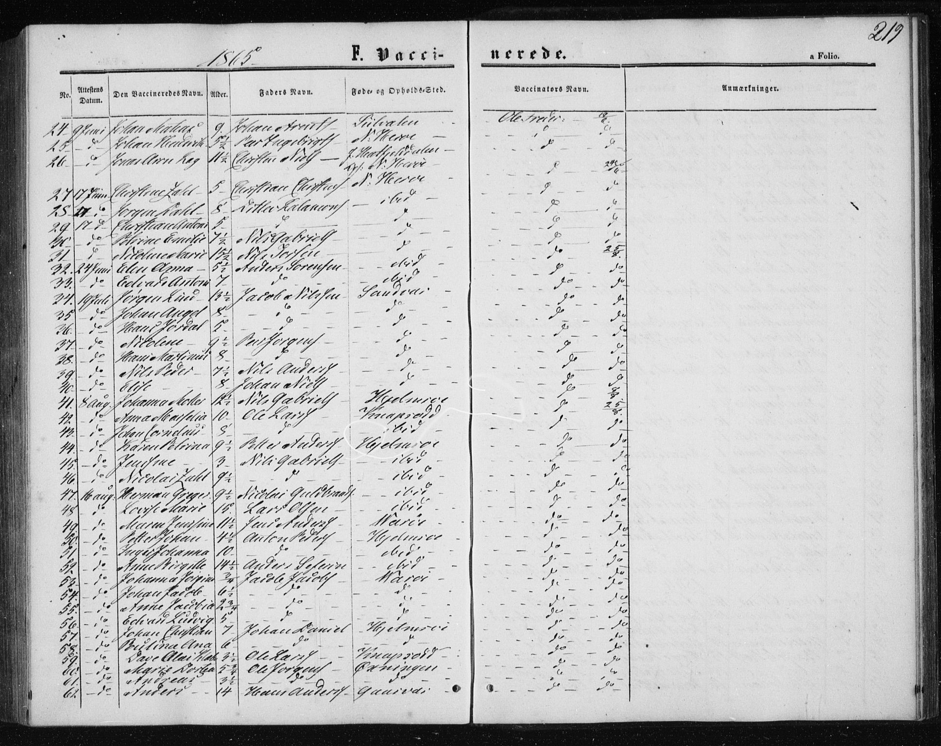 Ministerialprotokoller, klokkerbøker og fødselsregistre - Nordland, AV/SAT-A-1459/834/L0505: Parish register (official) no. 834A03, 1862-1871, p. 219