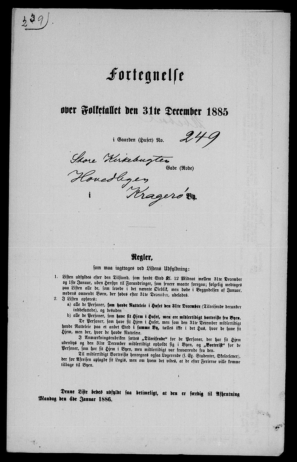 SAKO, 1885 census for 0801 Kragerø, 1885, p. 1507