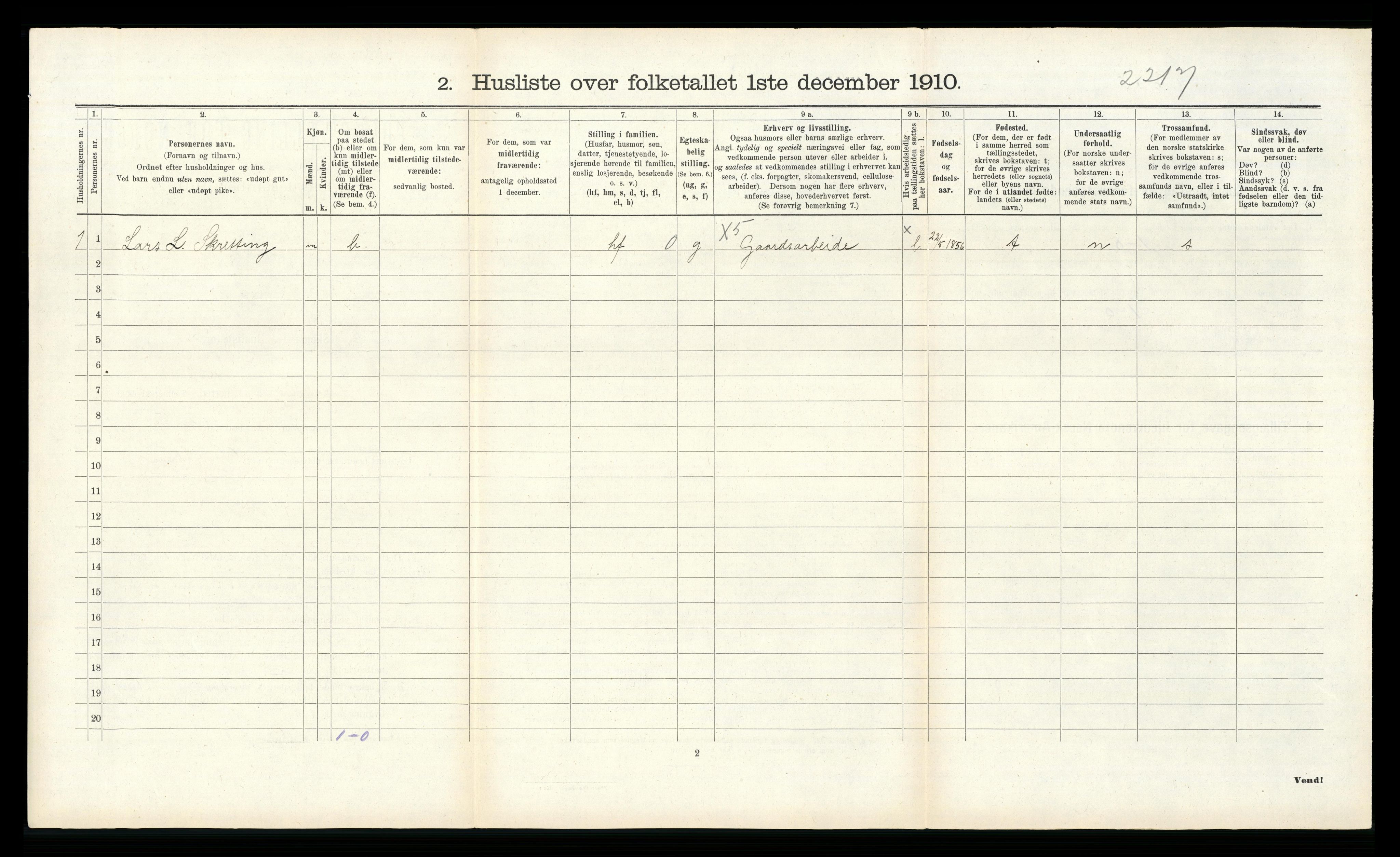 RA, 1910 census for Varhaug, 1910, p. 344