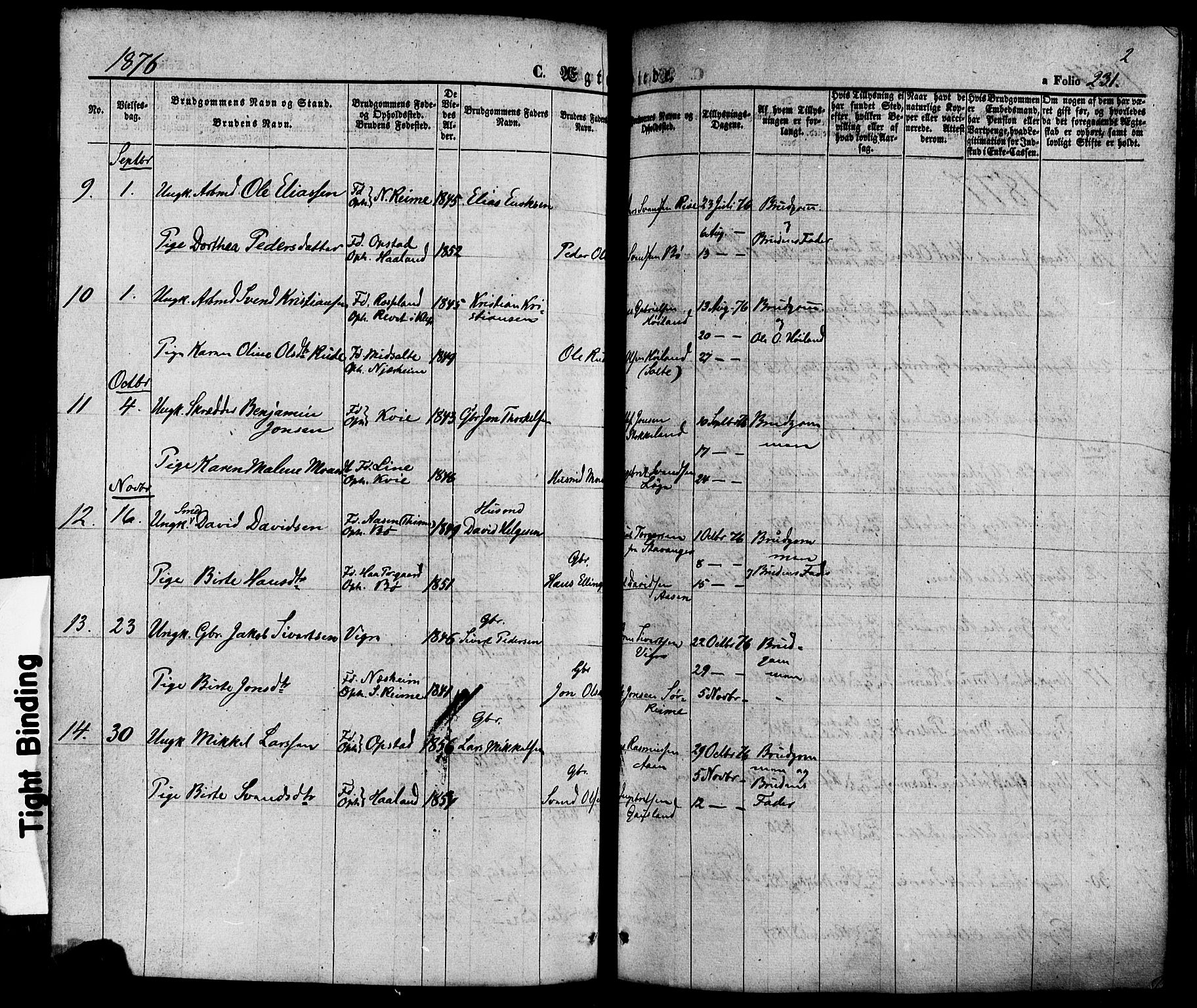 Hå sokneprestkontor, SAST/A-101801/001/30BA/L0008: Parish register (official) no. A 7, 1853-1878, p. 231