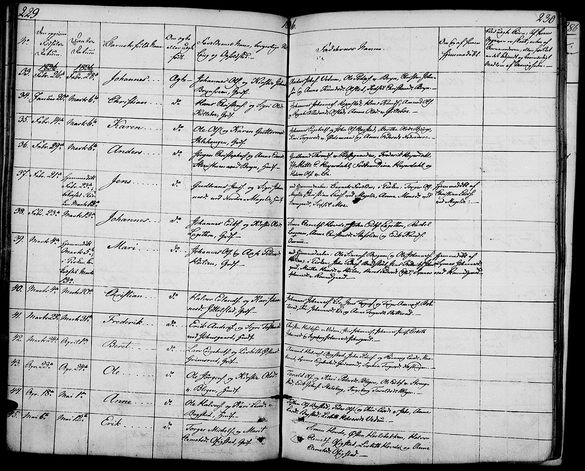 Øyer prestekontor, AV/SAH-PREST-084/H/Ha/Haa/L0004: Parish register (official) no. 4, 1824-1841, p. 229-230
