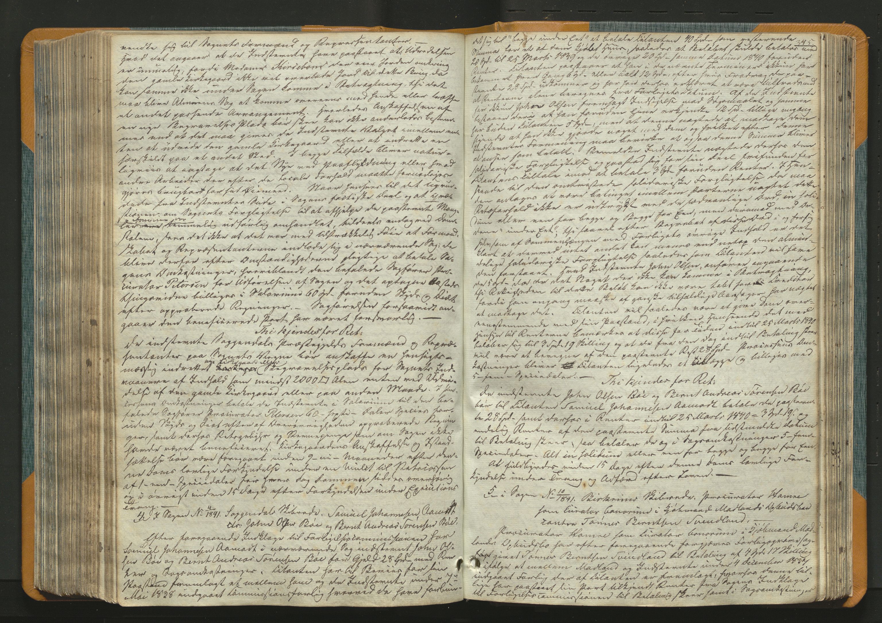 Jæren og Dalane sorenskriveri, AV/SAST-A-100306/3/30/30BAA/L0003: Tingbok for Dalane, 1837-1843, p. 344b-345a