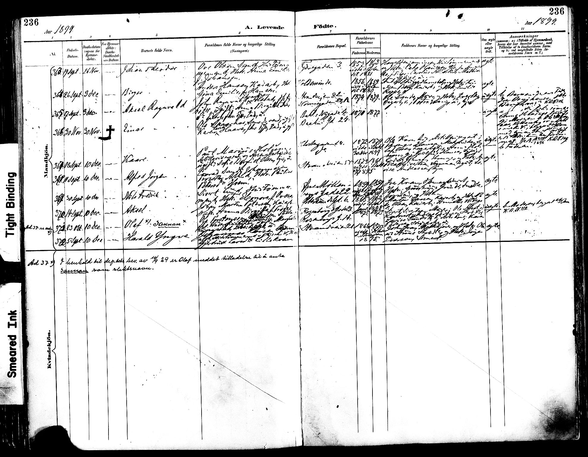 Ministerialprotokoller, klokkerbøker og fødselsregistre - Sør-Trøndelag, AV/SAT-A-1456/604/L0197: Parish register (official) no. 604A18, 1893-1900, p. 236