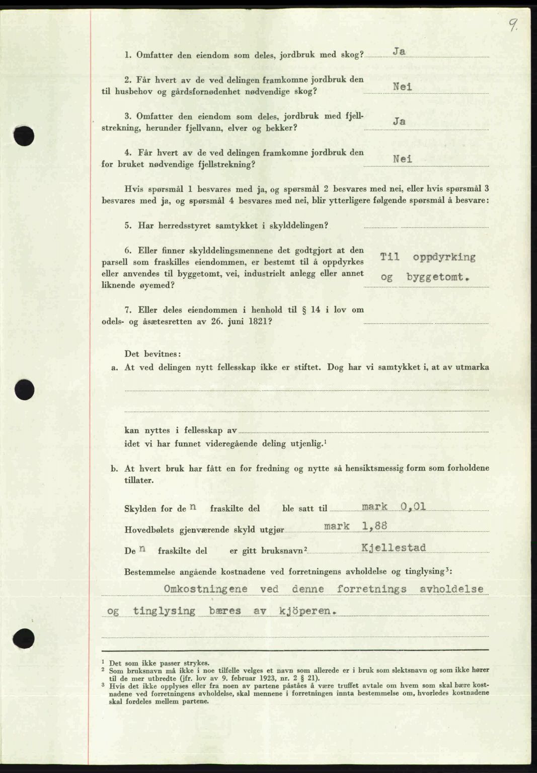 Nordmøre sorenskriveri, AV/SAT-A-4132/1/2/2Ca: Mortgage book no. A102, 1946-1946, Diary no: : 1332/1946