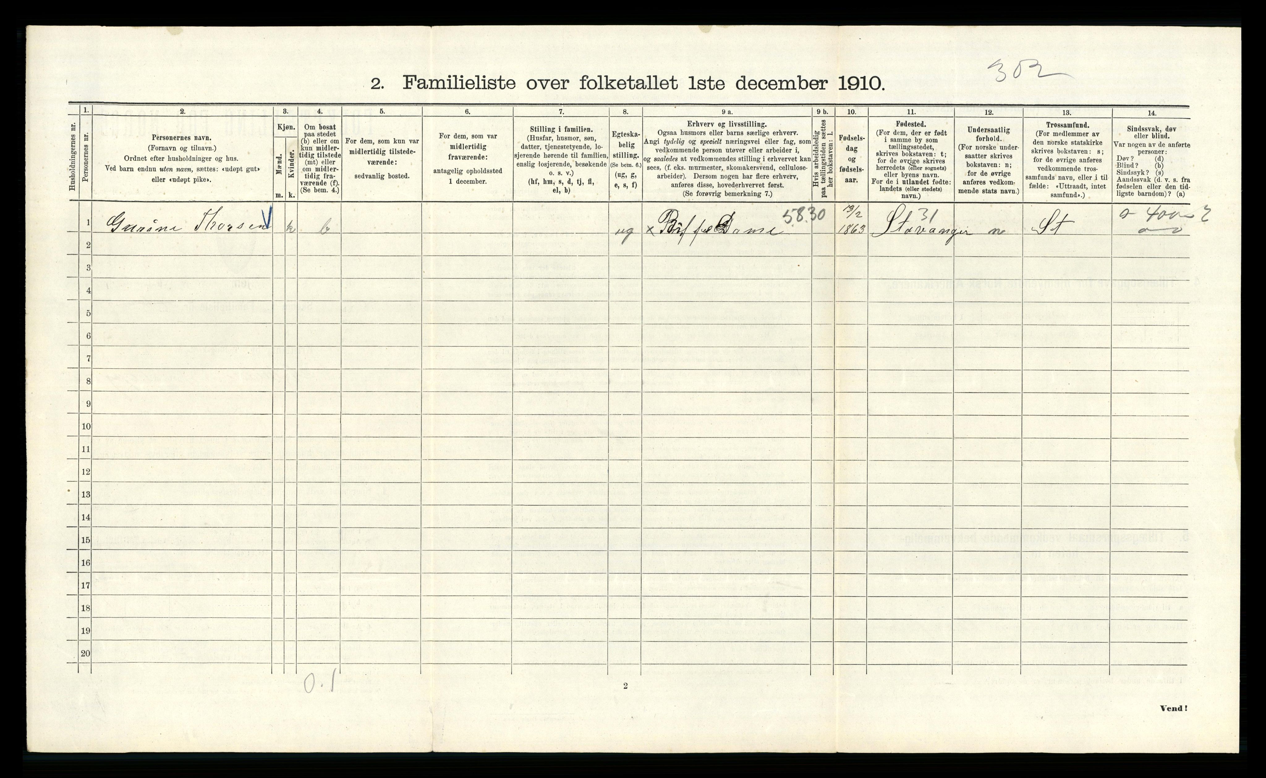 RA, 1910 census for Kristiania, 1910, p. 2724