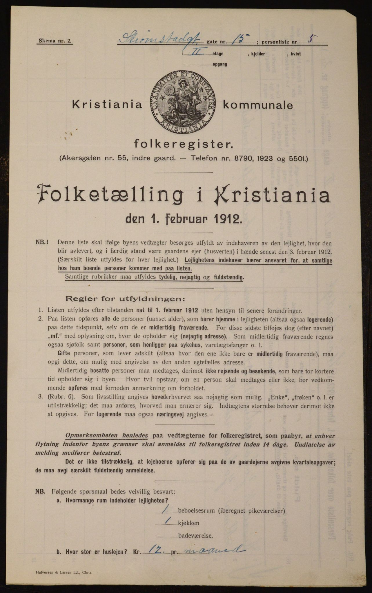 OBA, Municipal Census 1912 for Kristiania, 1912, p. 103947