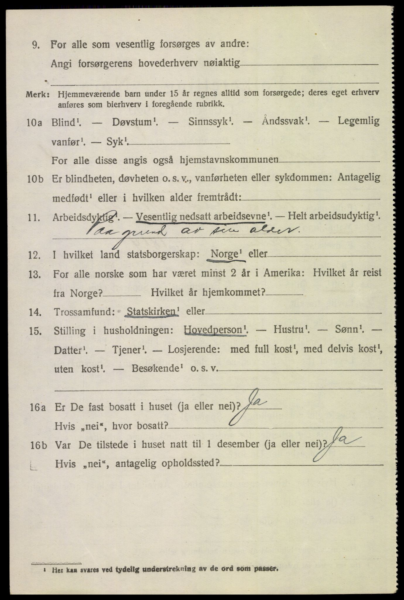 SAH, 1920 census for Tolga, 1920, p. 3200